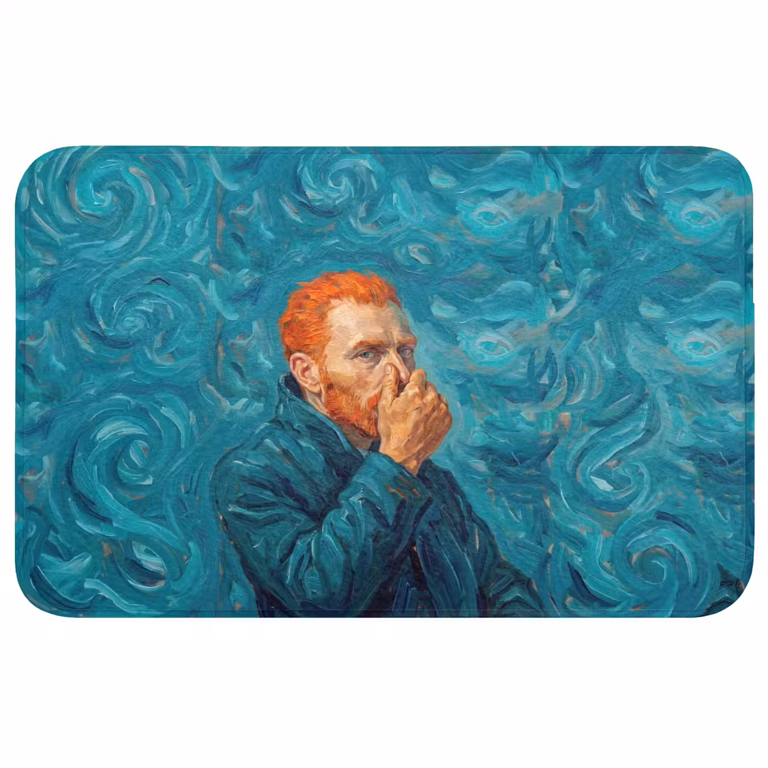 Portret - Klassiek - Blauw WCmat middel -3d