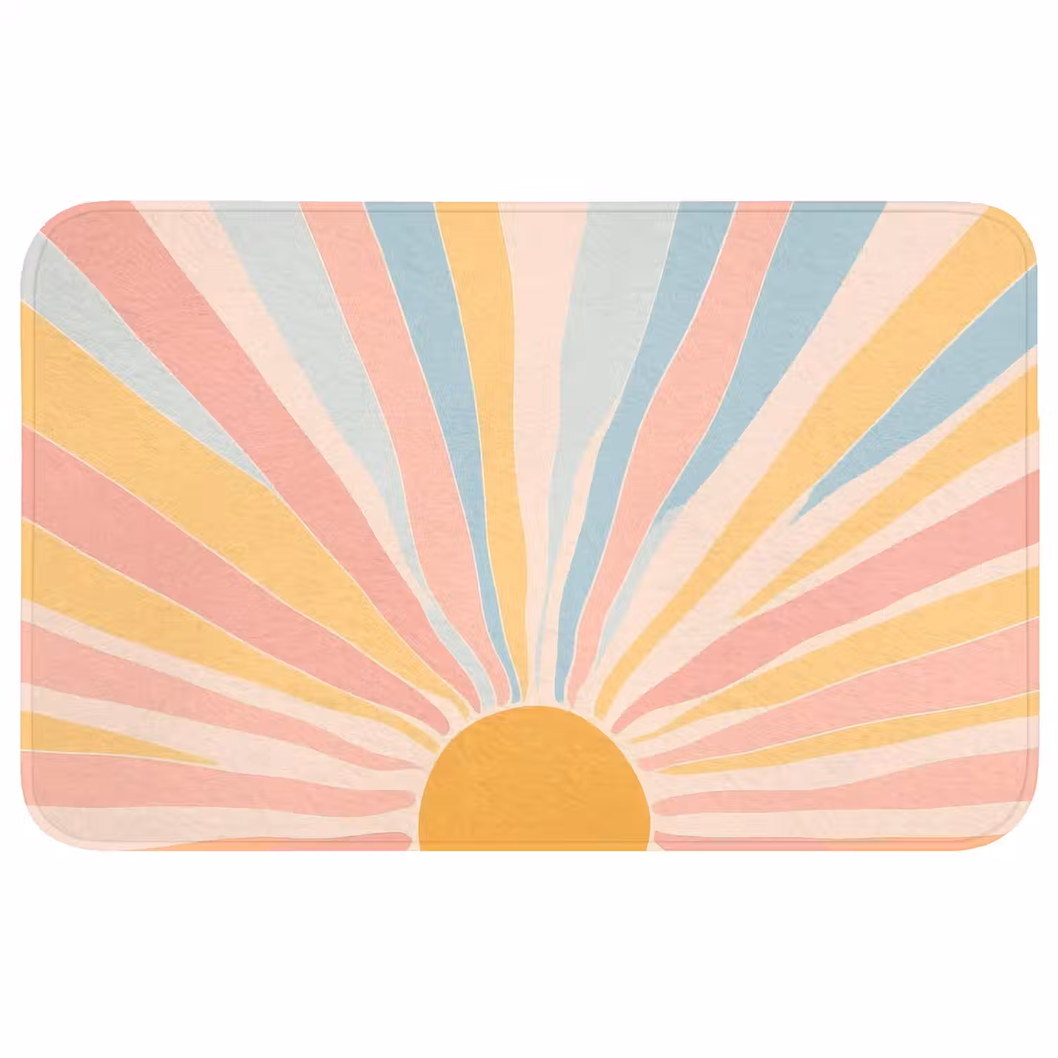 Illustratie - Zon - Pastelkleuren WCmat middel -3d