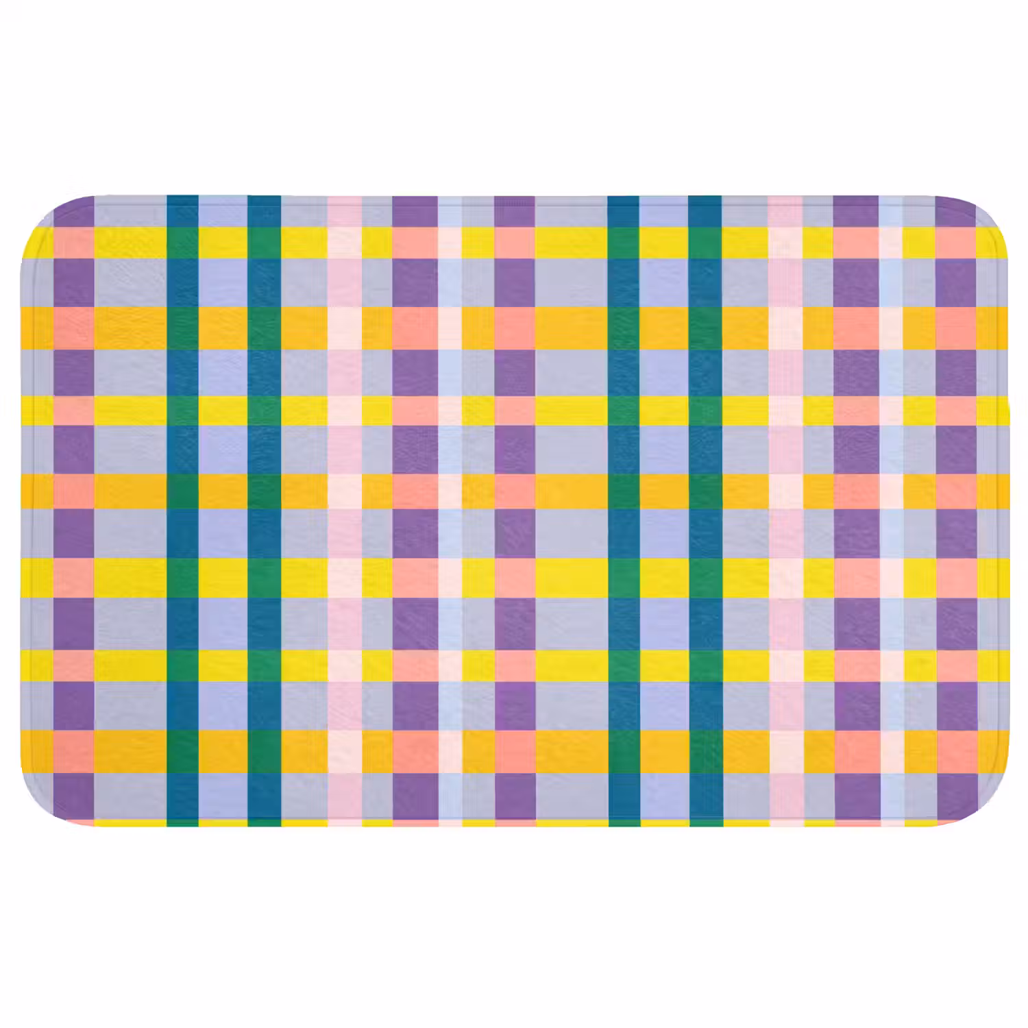Ruit - Patroon - Kleurrijk WCmat middel 1009 -3d