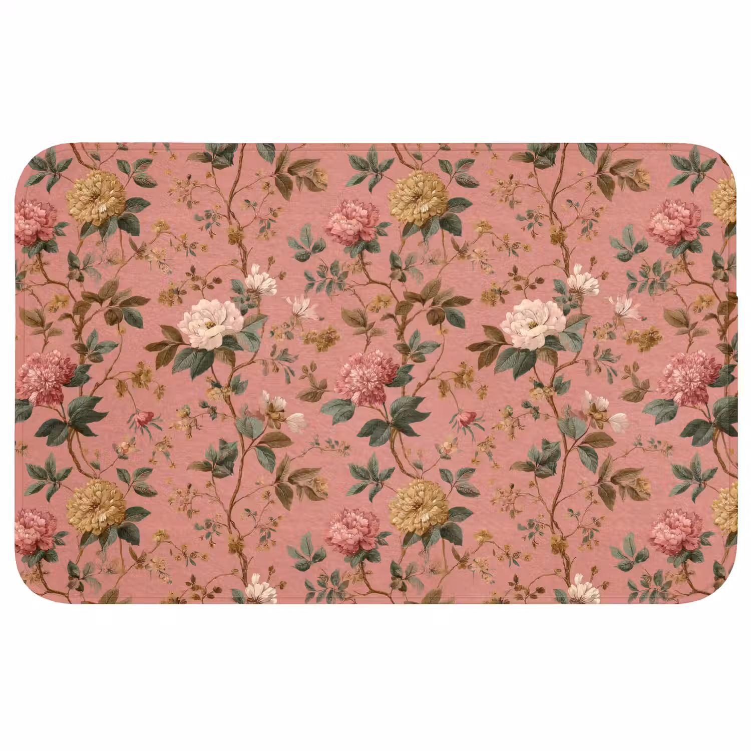 Klassiek - Botanisch - Roze WCmat middel 1009 -3d