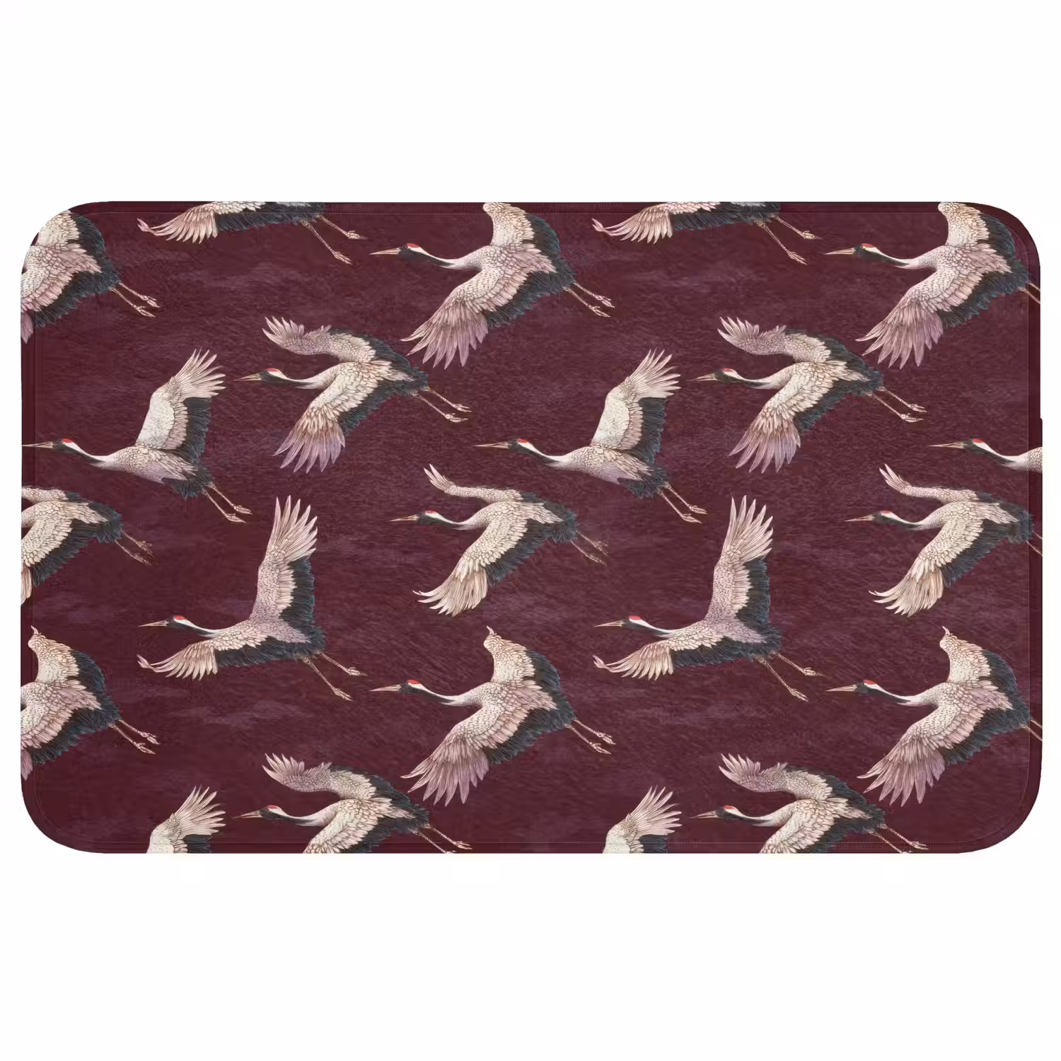 Kraanvogels - Klassiek - Bordeaux WCmat middel 1009 -3d