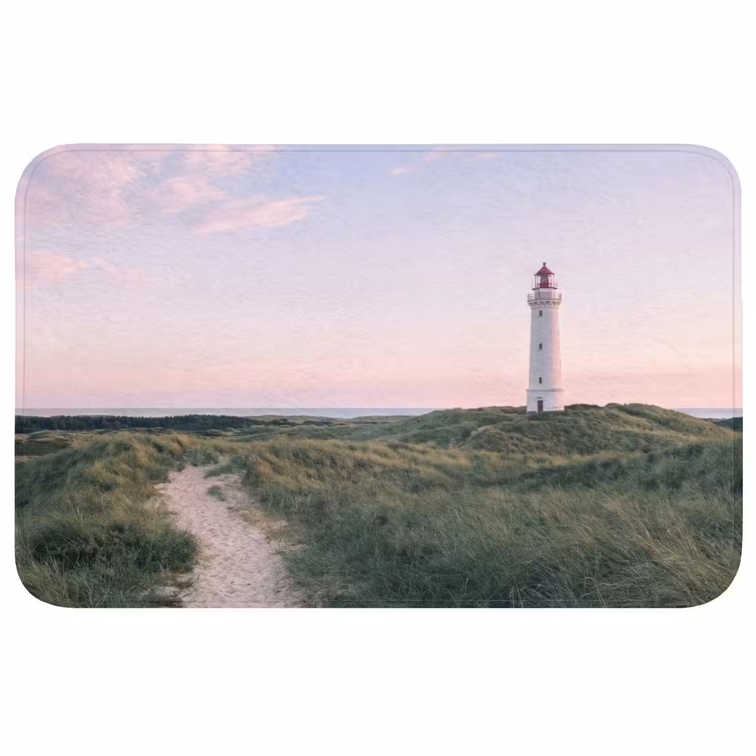 Vuurtoren - Duinlandschap - Zee WCmat middel -3d