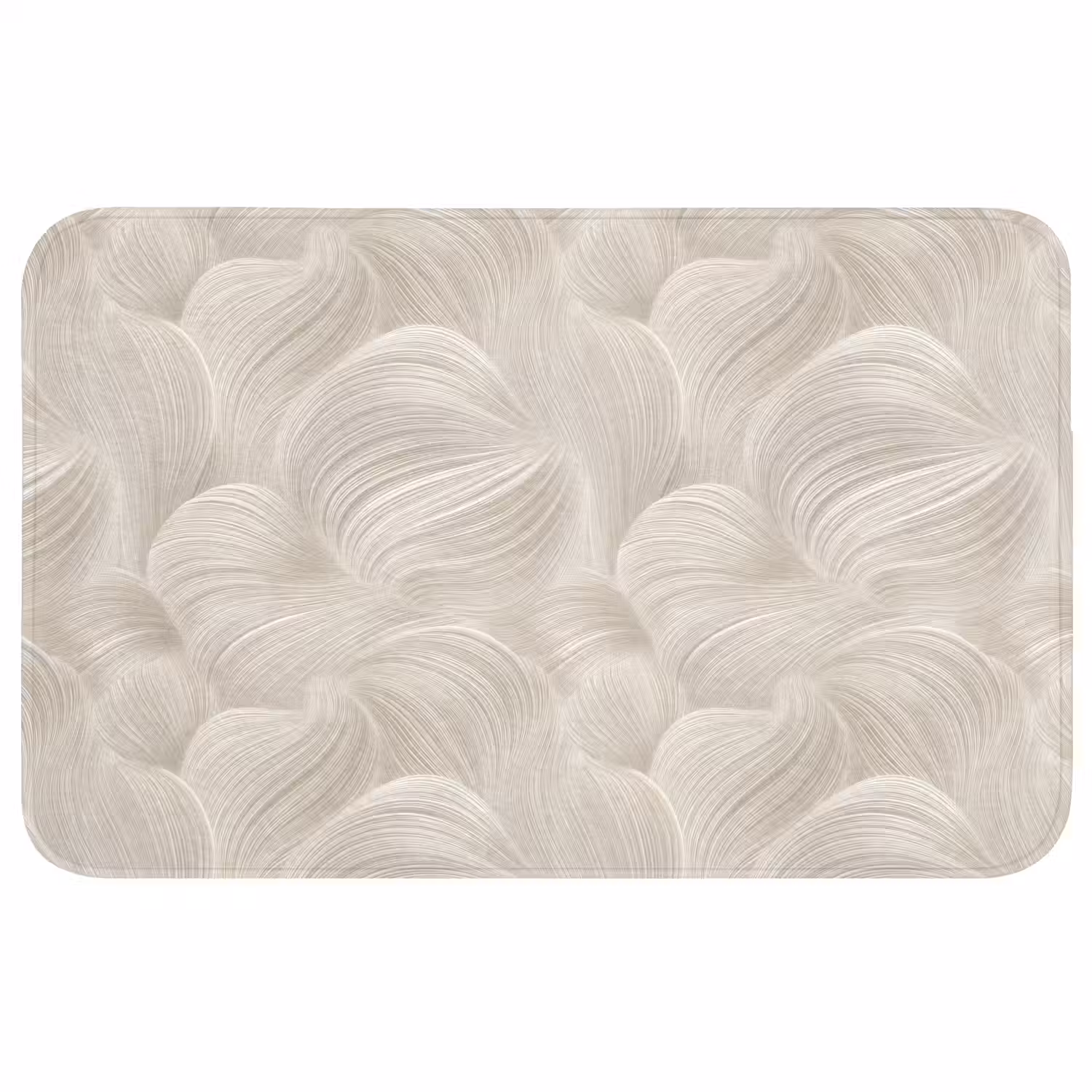Lijnen - Waaier - Beige WCmat middel 1009 -3d