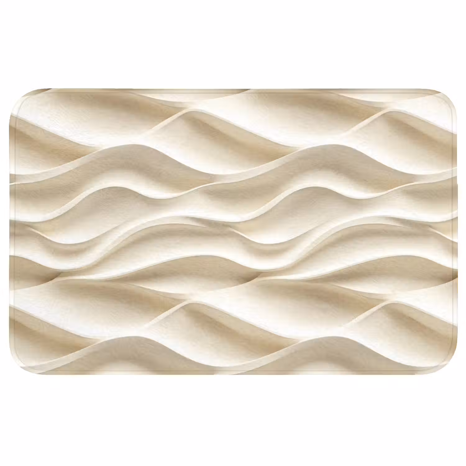 Lijnen - Golvend - Crème WCmat middel 1009 -3d