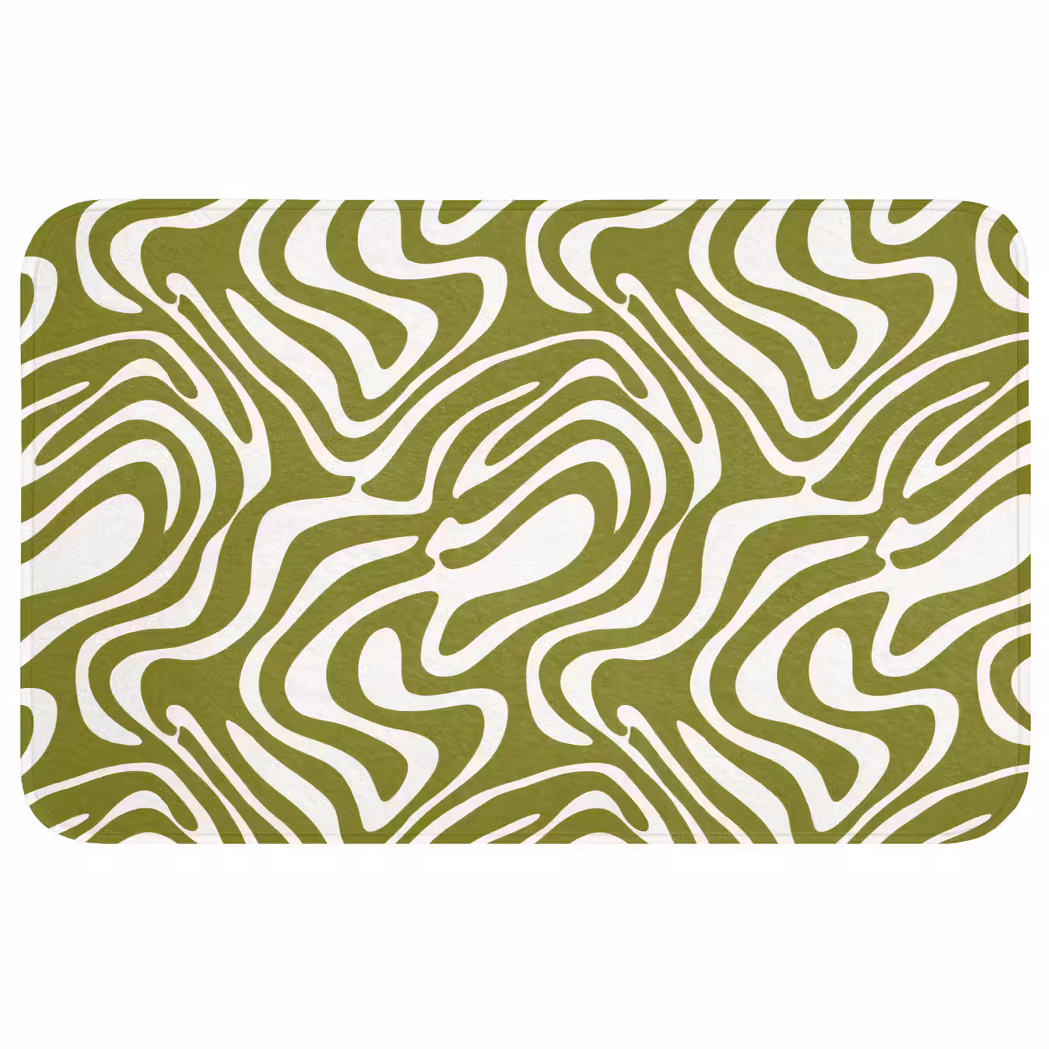 Lijnpatroon - Groen - Organisch WCmat middel 1009 -3d