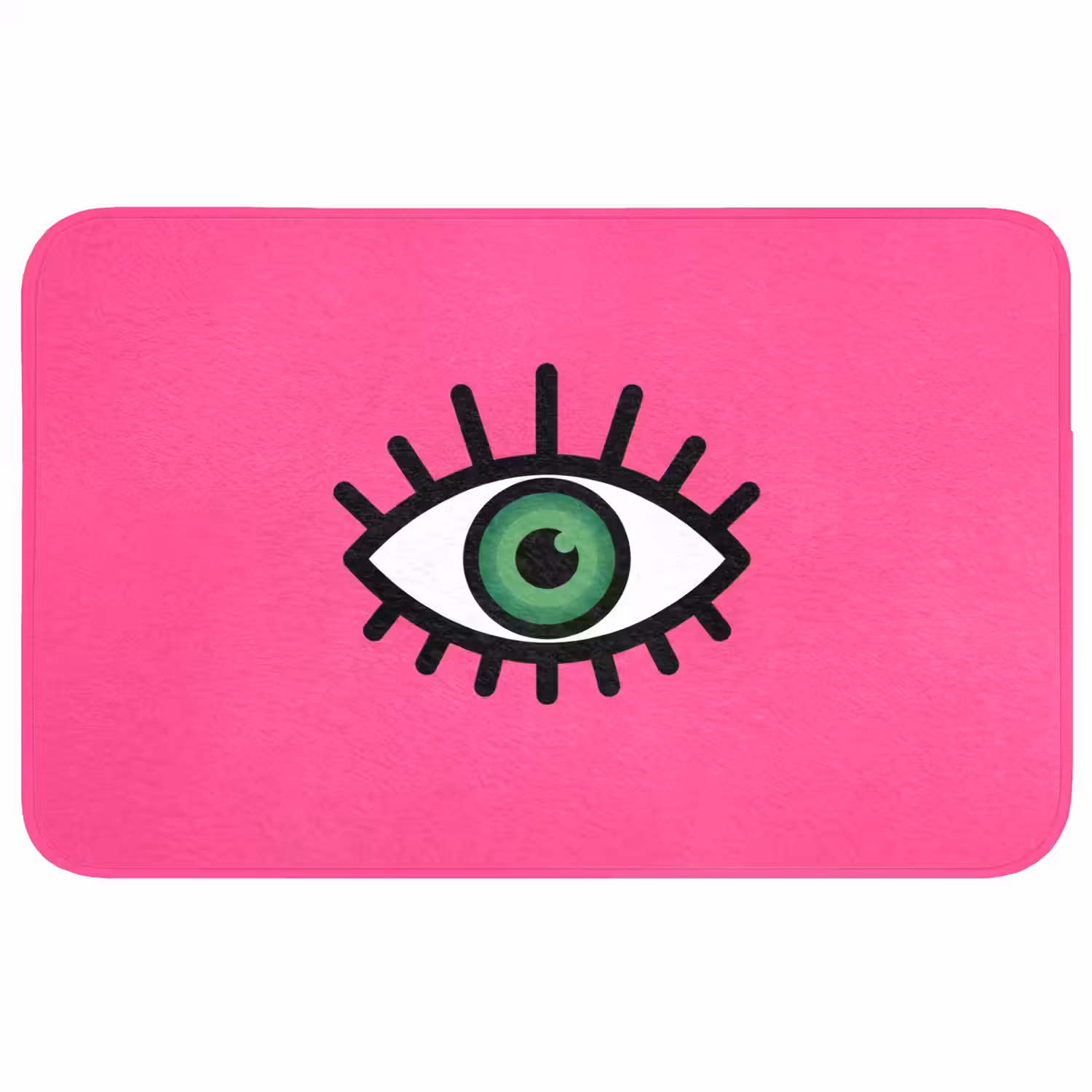 Minimalistisch - Oog - Roze WCmat middel -3d