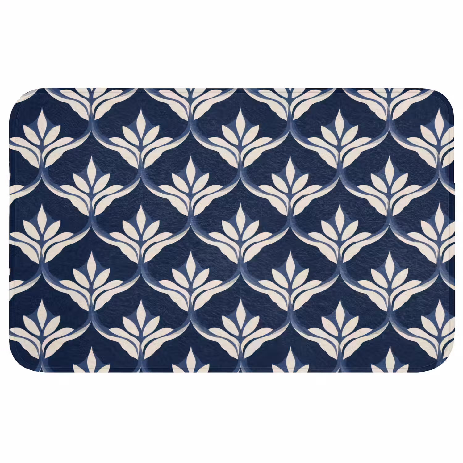 Modern - Ontwerp - Blauw WCmat middel 1009 -3d