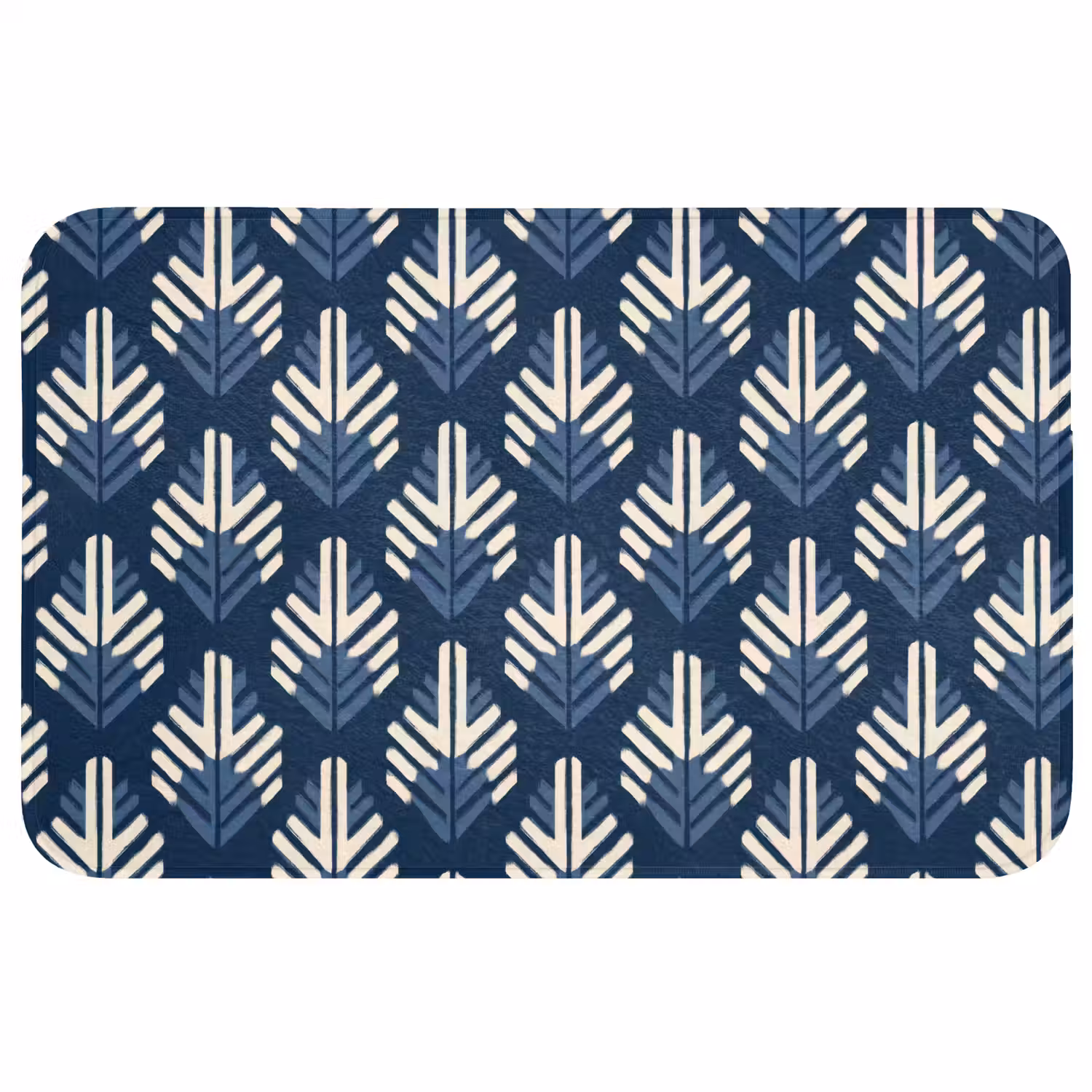 Modern - Patroon - Blauw WCmat middel 1009 -3d