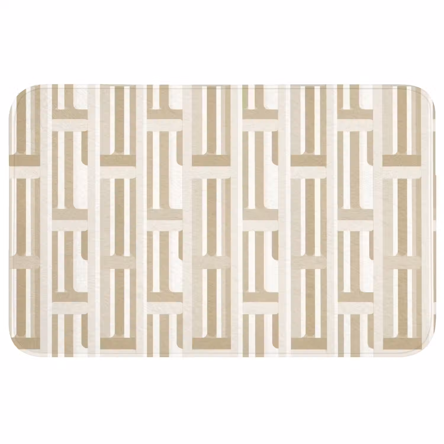 Modern - Geometrisch - Beige WCmat middel 1009 -3d