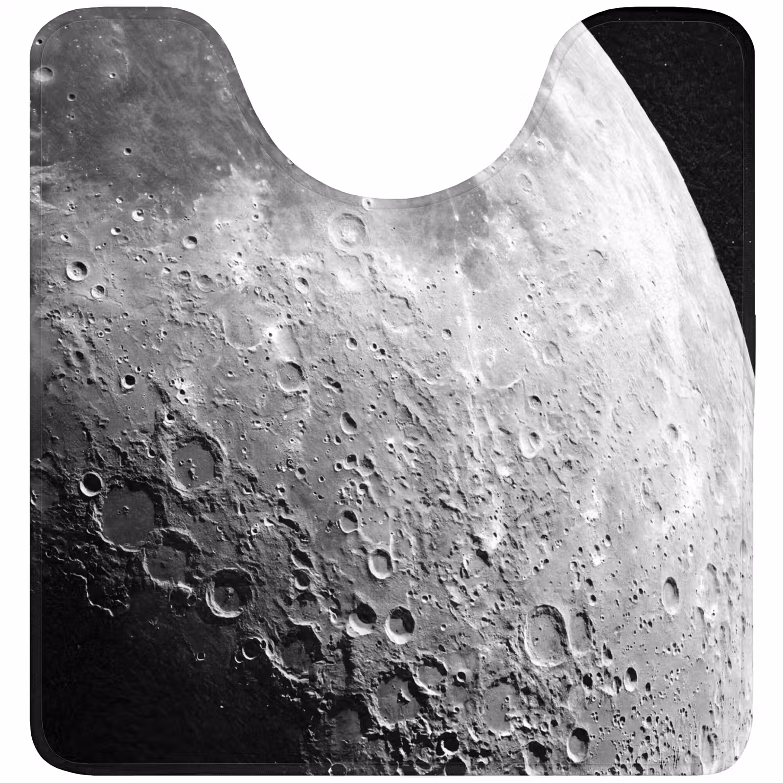 WC Vorleger - Mond – Krater – Weltraum - Maan - Kraters - Ruimte WCmat U-uitsnede middel
