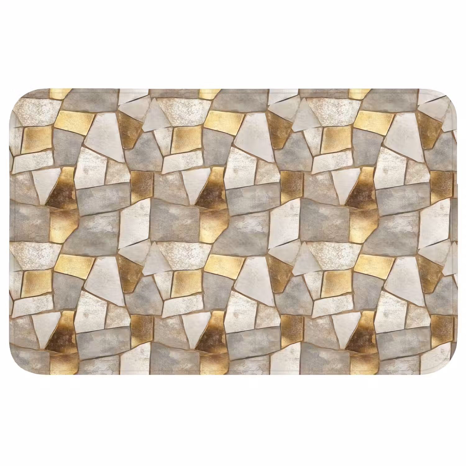 Mozaïek - Marmer - Goud WCmat middel 1009 -3d