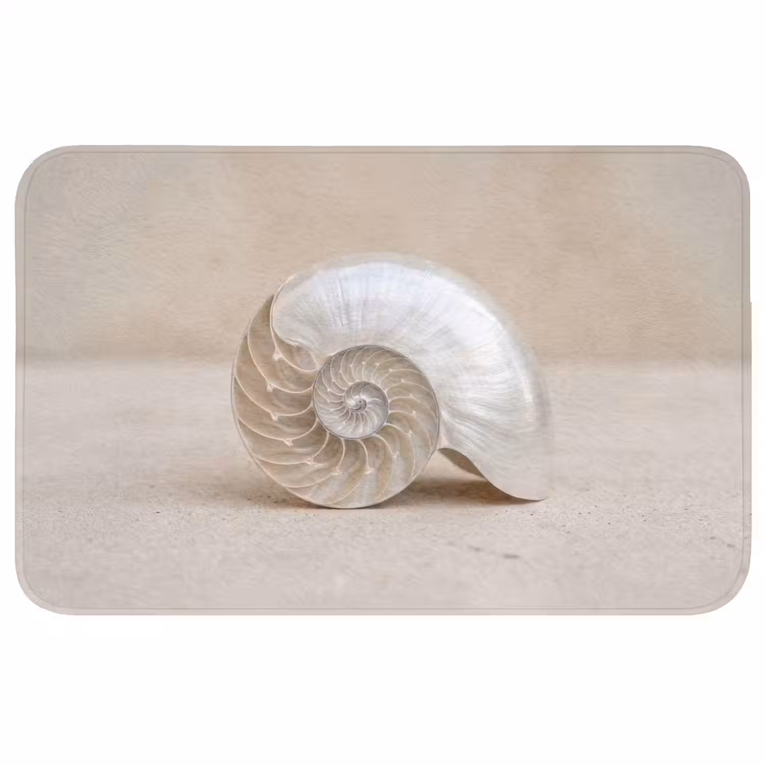 Schelp - Spiraal - Beige WCmat middel -3d