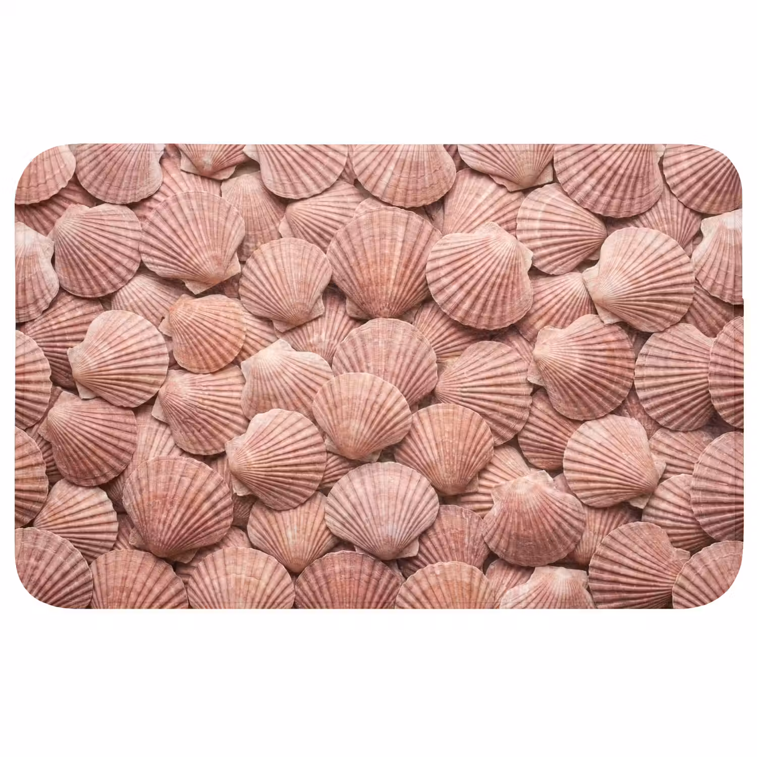 Schelpen - Patroon - Roze WCmat middel -3d