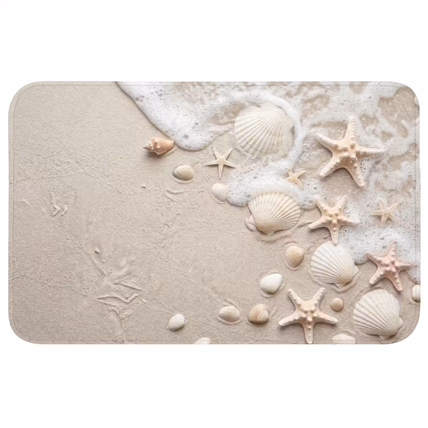 Schelpen - Zeesterren - Strand WCmat middel -3d