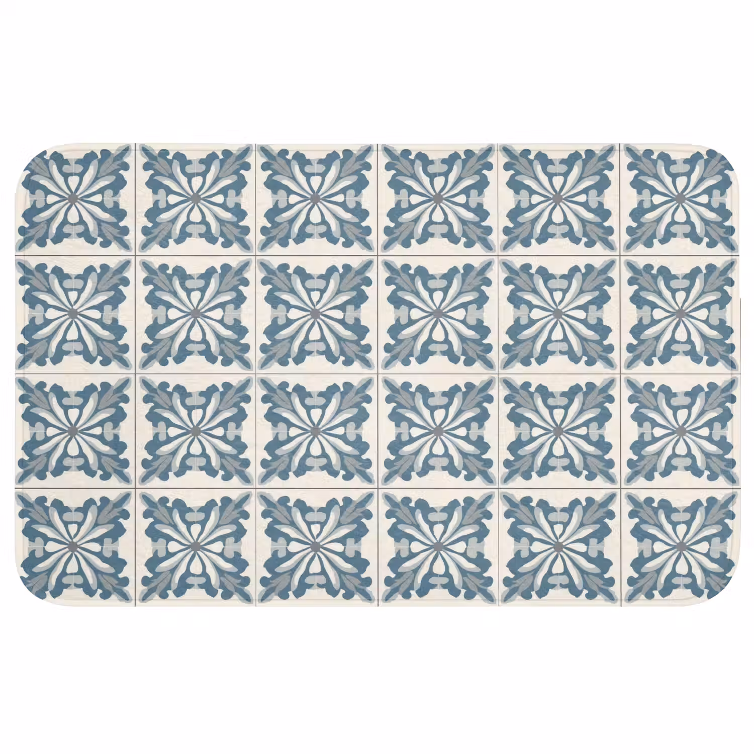Dessin - Tegel - Blauw WCmat middel 1009 -3d