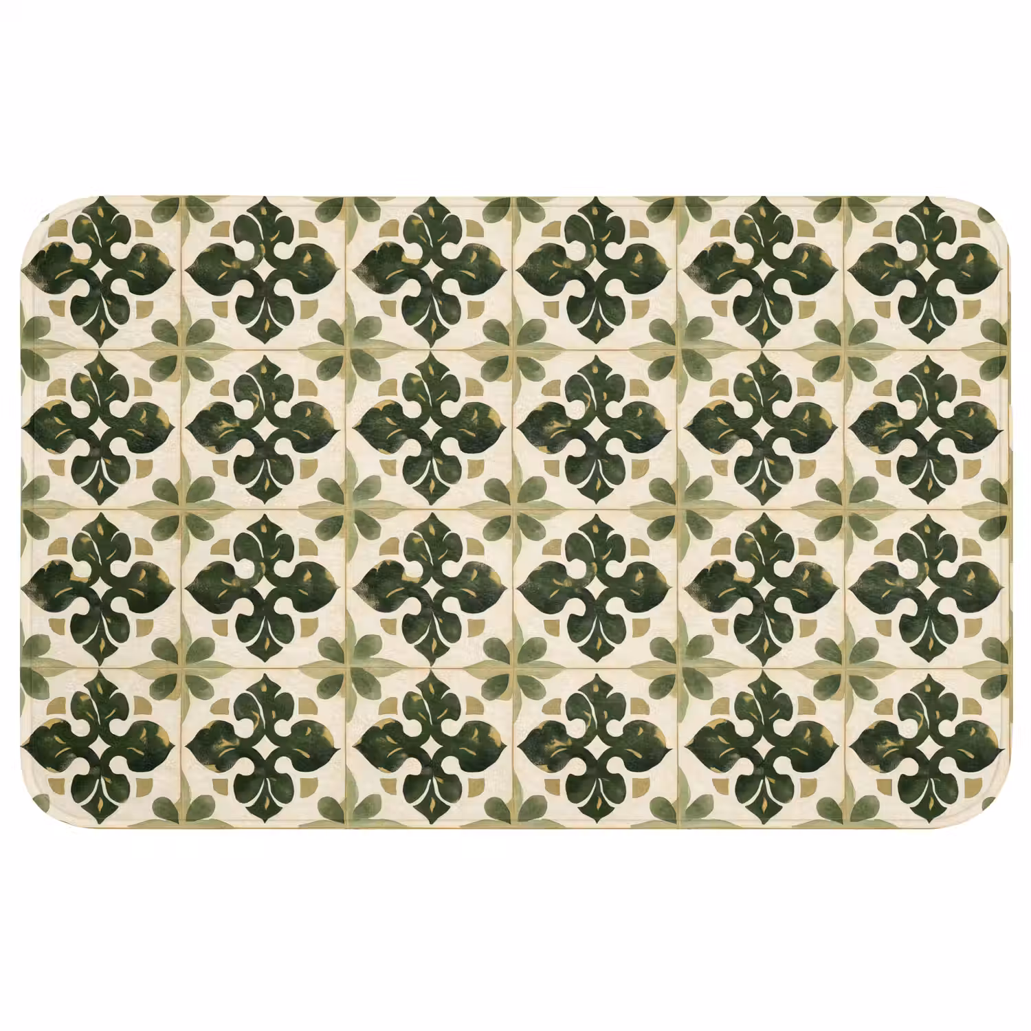 Patroon - Tegel - Groen WCmat middel 1009 -3d