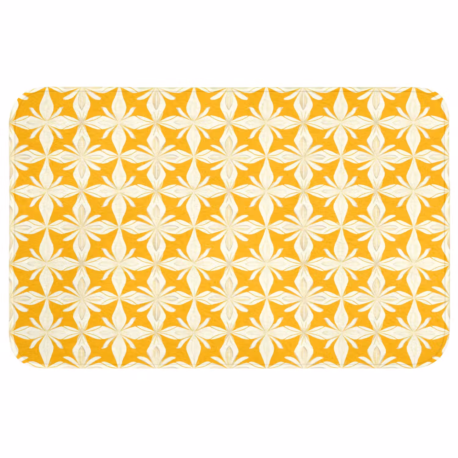 Patroon - Retro - Geel WCmat middel 1009 -3d