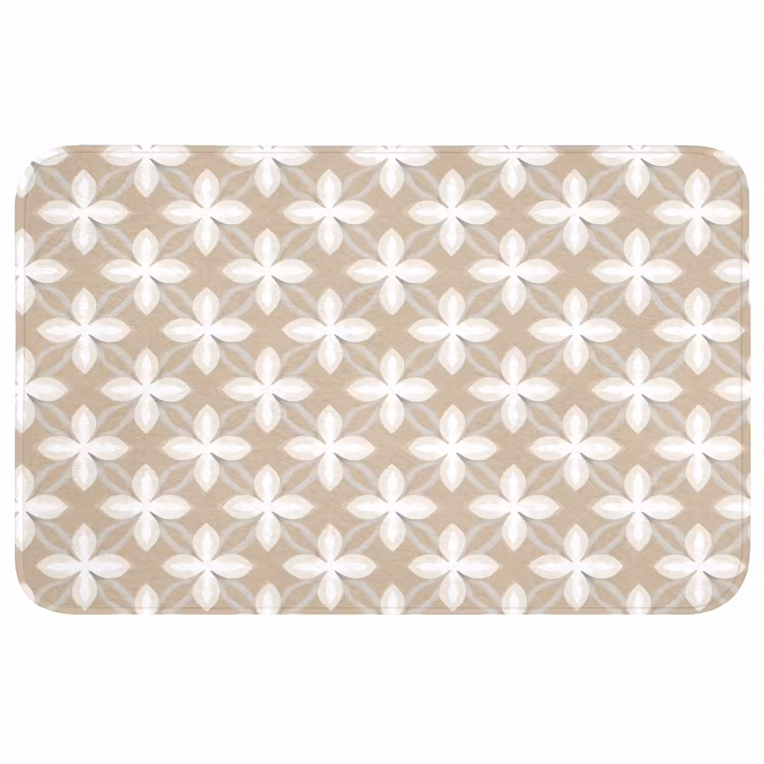 Patroon - Symmetrisch - Beige WCmat middel 1009 -3d