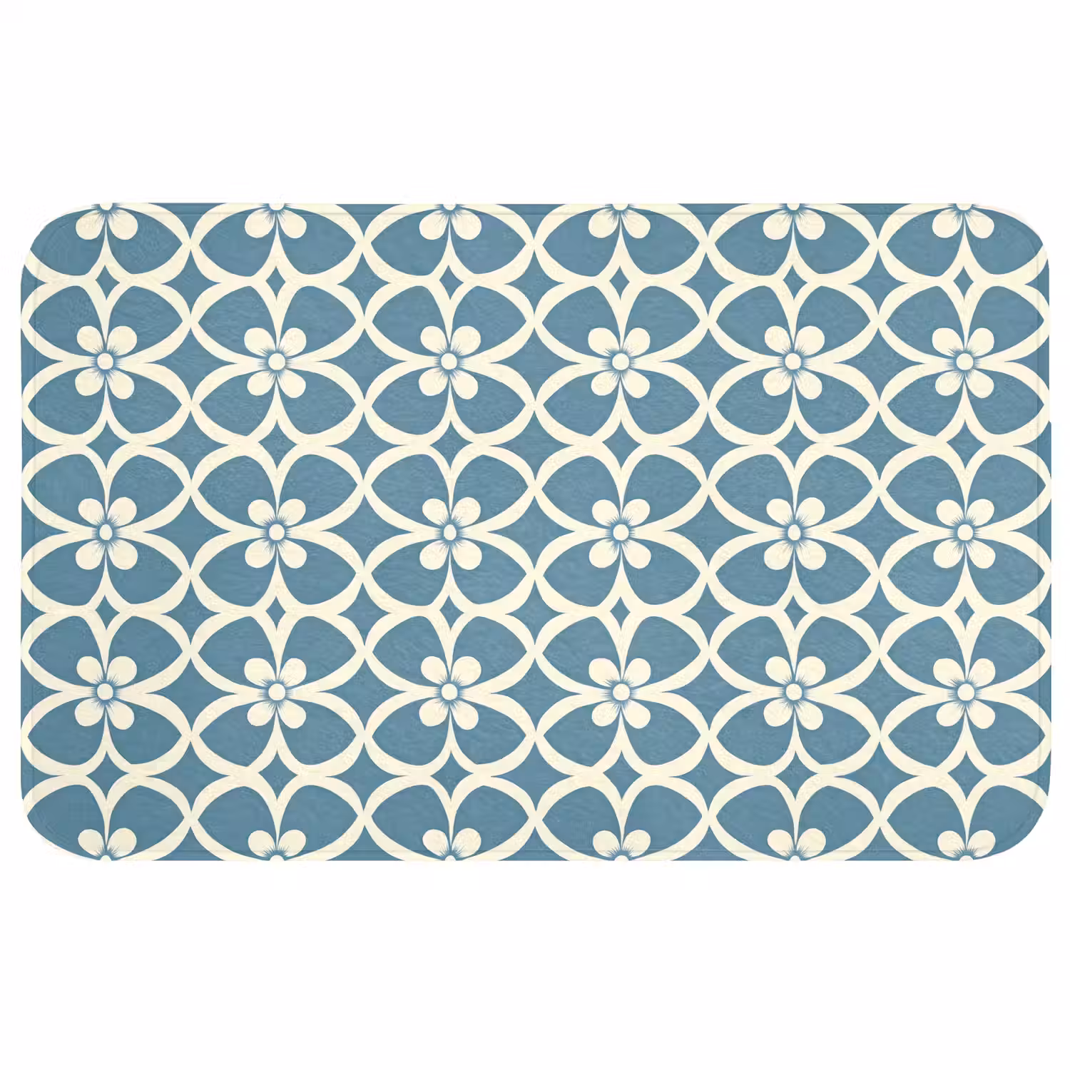 Patroon - Symmetrisch - Blauw WCmat middel 1009 -3d