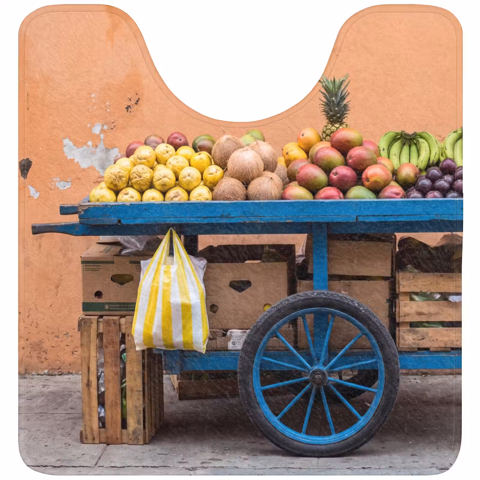 WC Vorleger - Obst – Kar – Straße - Fruit - Kar - Straat WCmat U-uitsnede middel