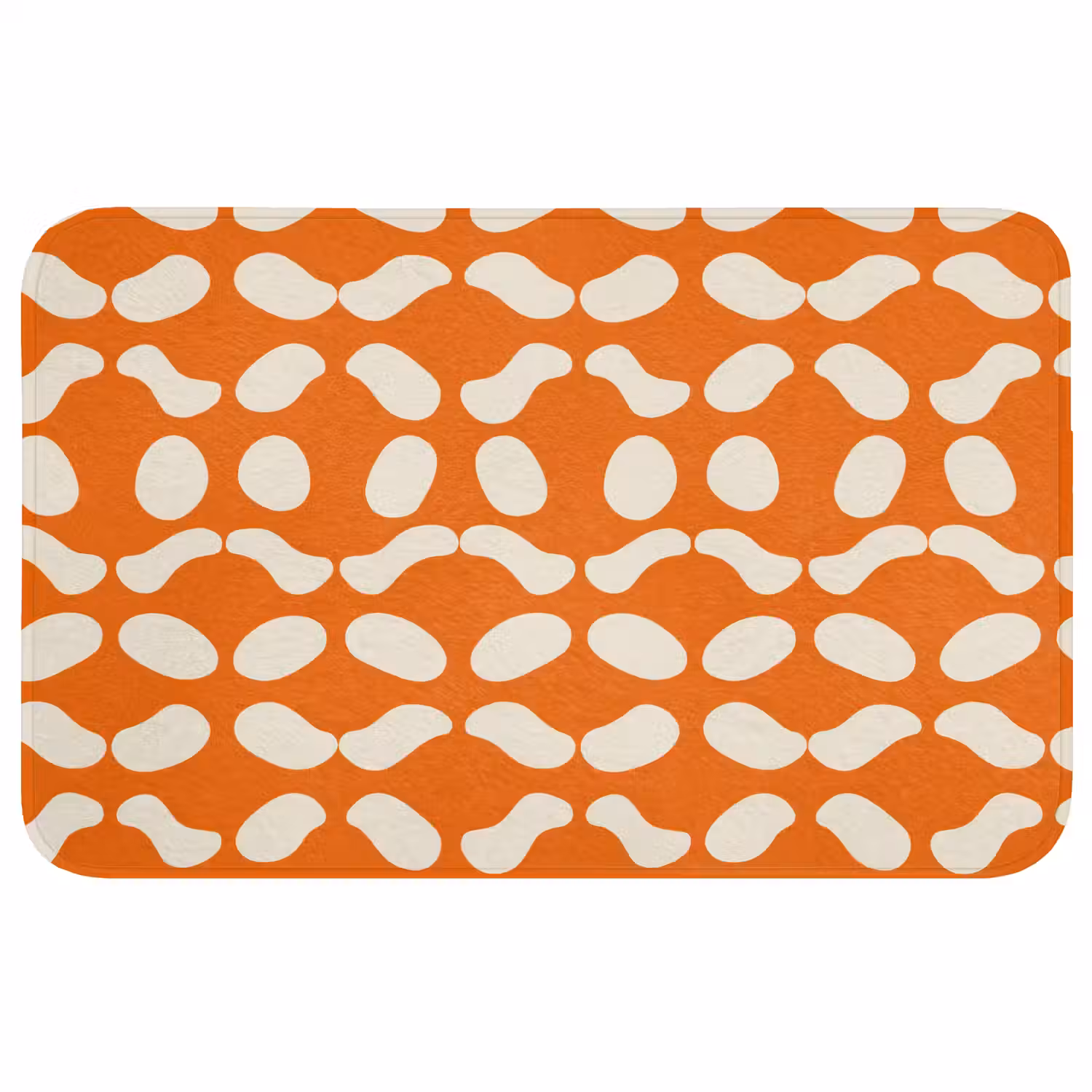 Oranje - Organische vormen - Wit WCmat middel 1009 -3d