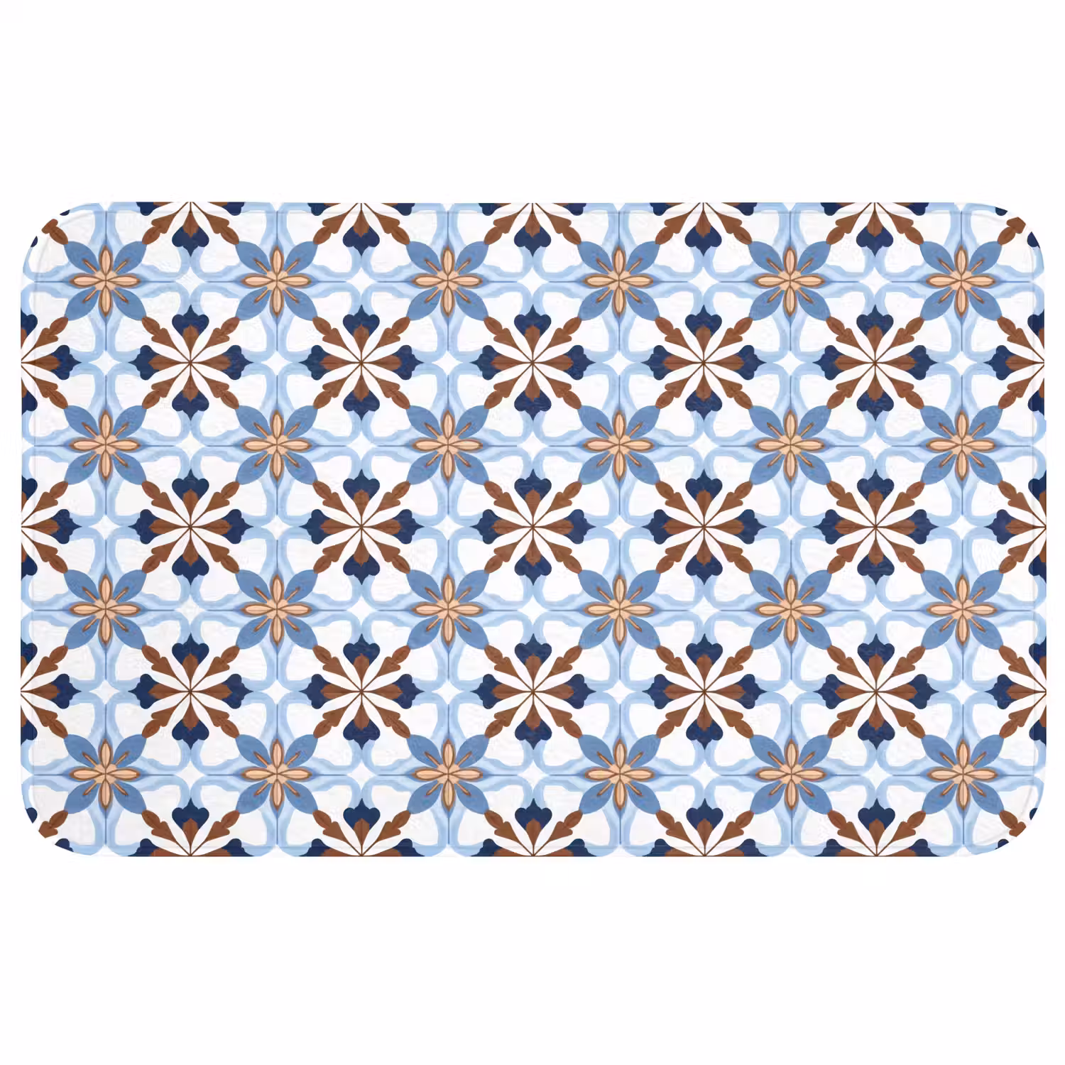 Ornament - Tegel - Kleurrijk WCmat middel 1009 -3d