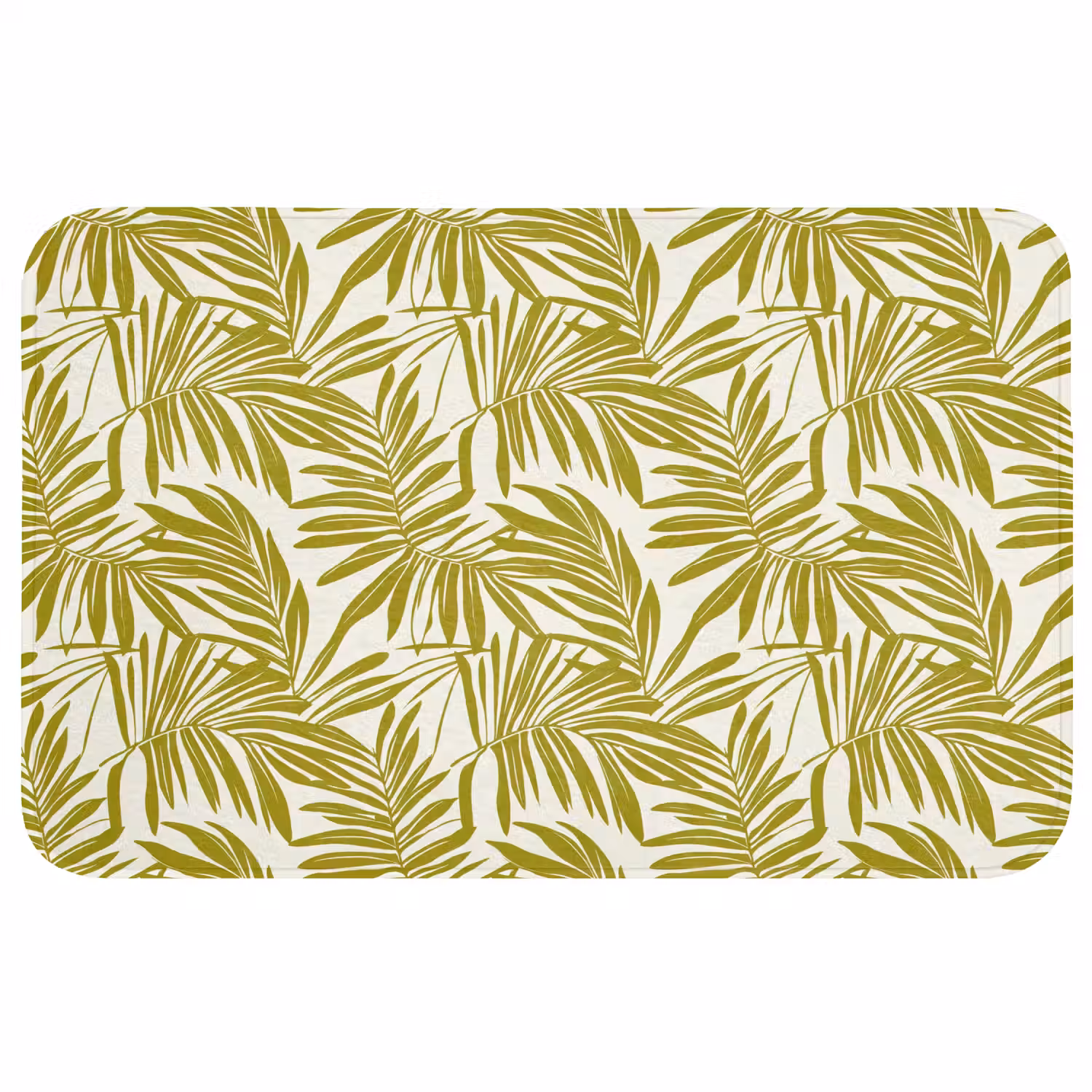 Palmblad - Patroon - Groen WCmat middel 1009 -3d