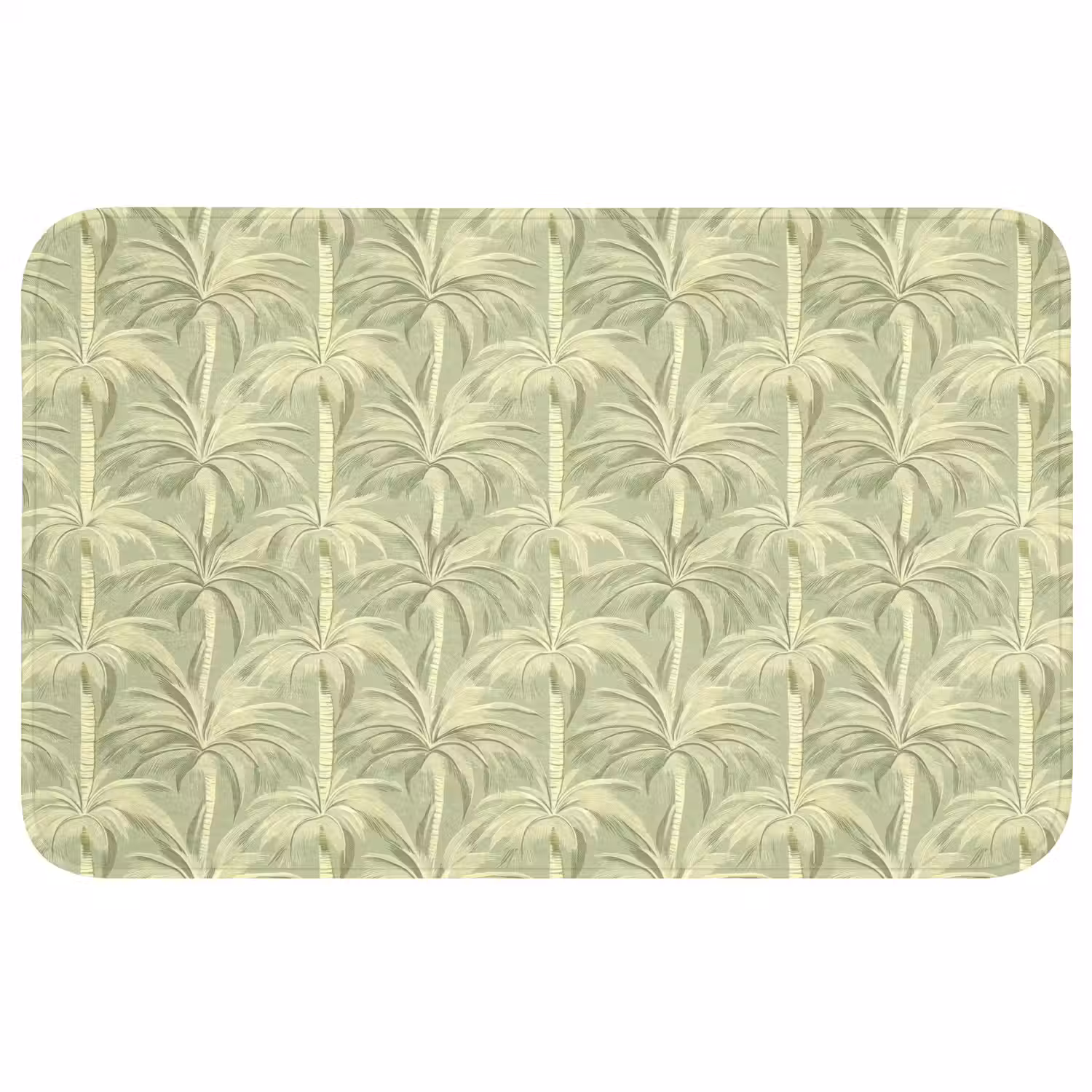 Palmwoud - Tropisch - Groen WCmat middel 1009 -3d