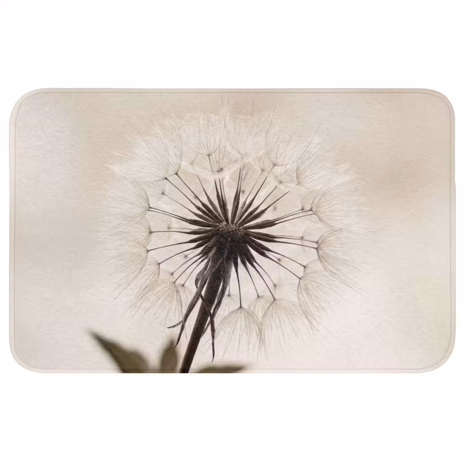 Paardenbloem - Minimalistisch - Wit WCmat middel -3d