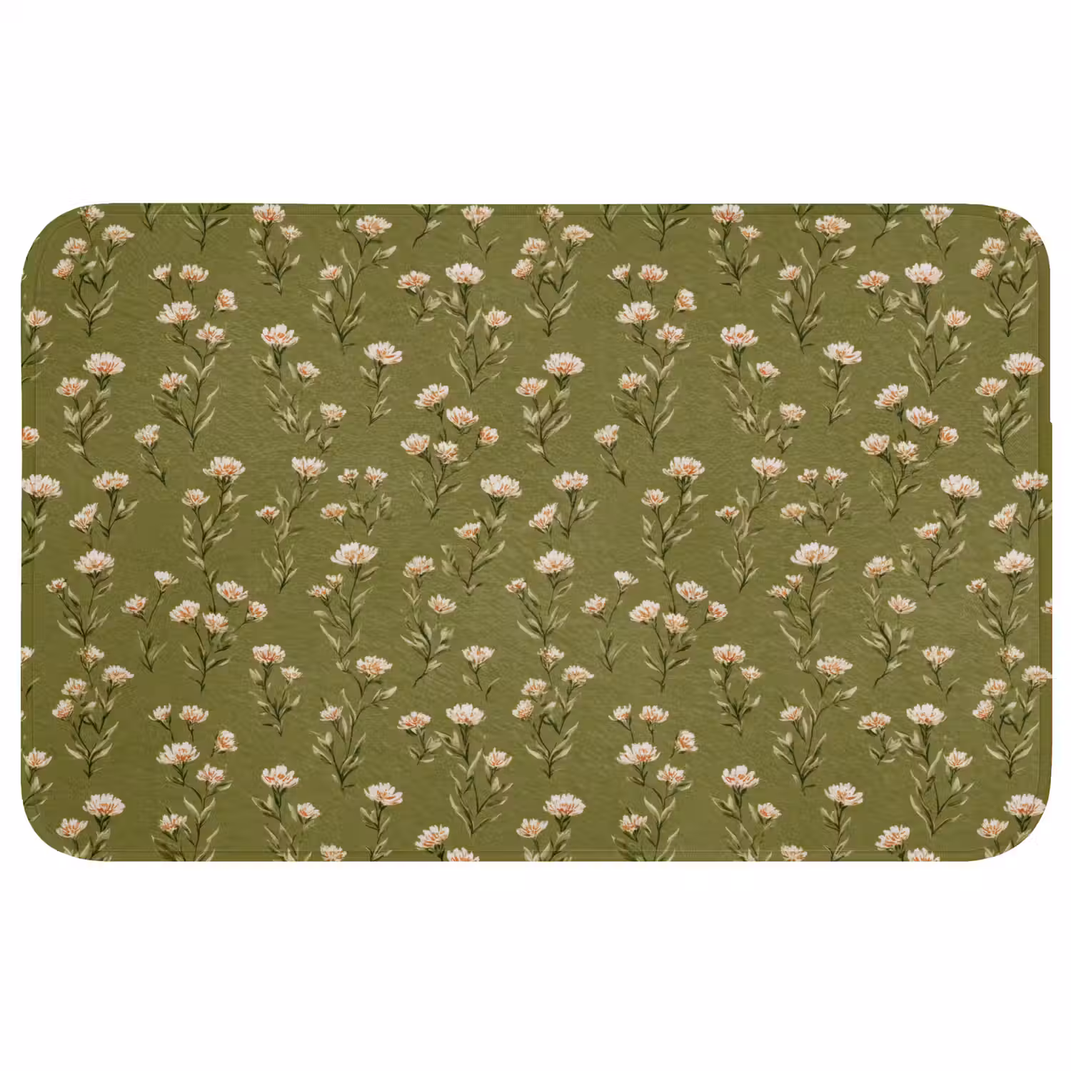 Landelijk - Bloemen - Groen WCmat middel 1009 -3d