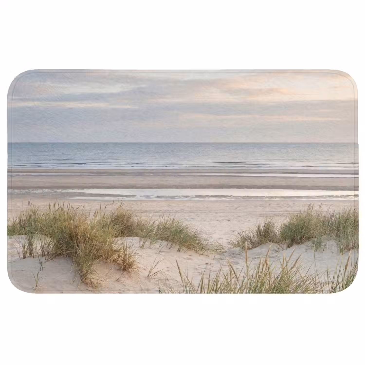 Zandstrand - Bewolkt - Duinen WCmat middel -3d