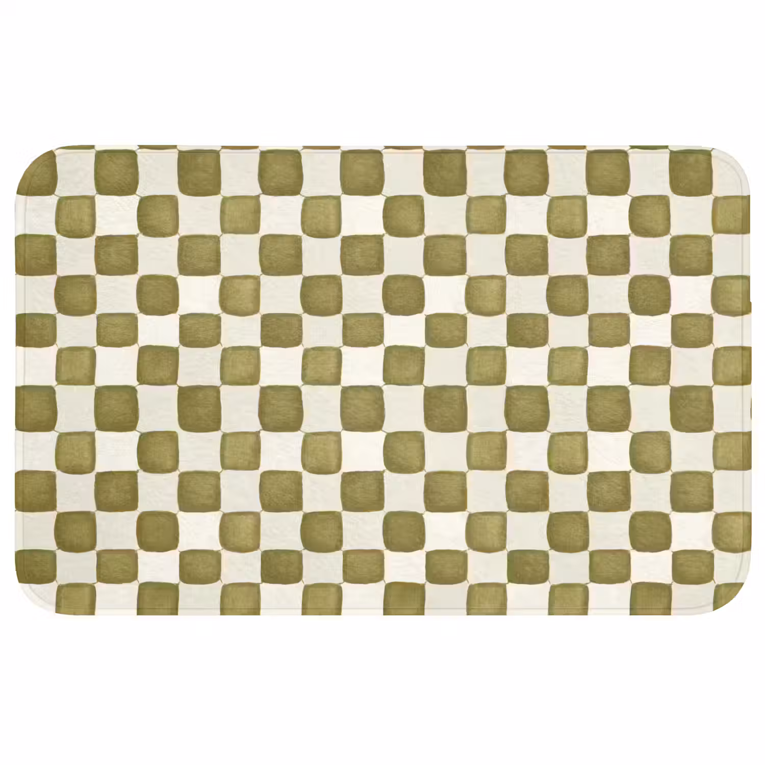 Schaak - Patroon - Groen WCmat middel 1009 -3d