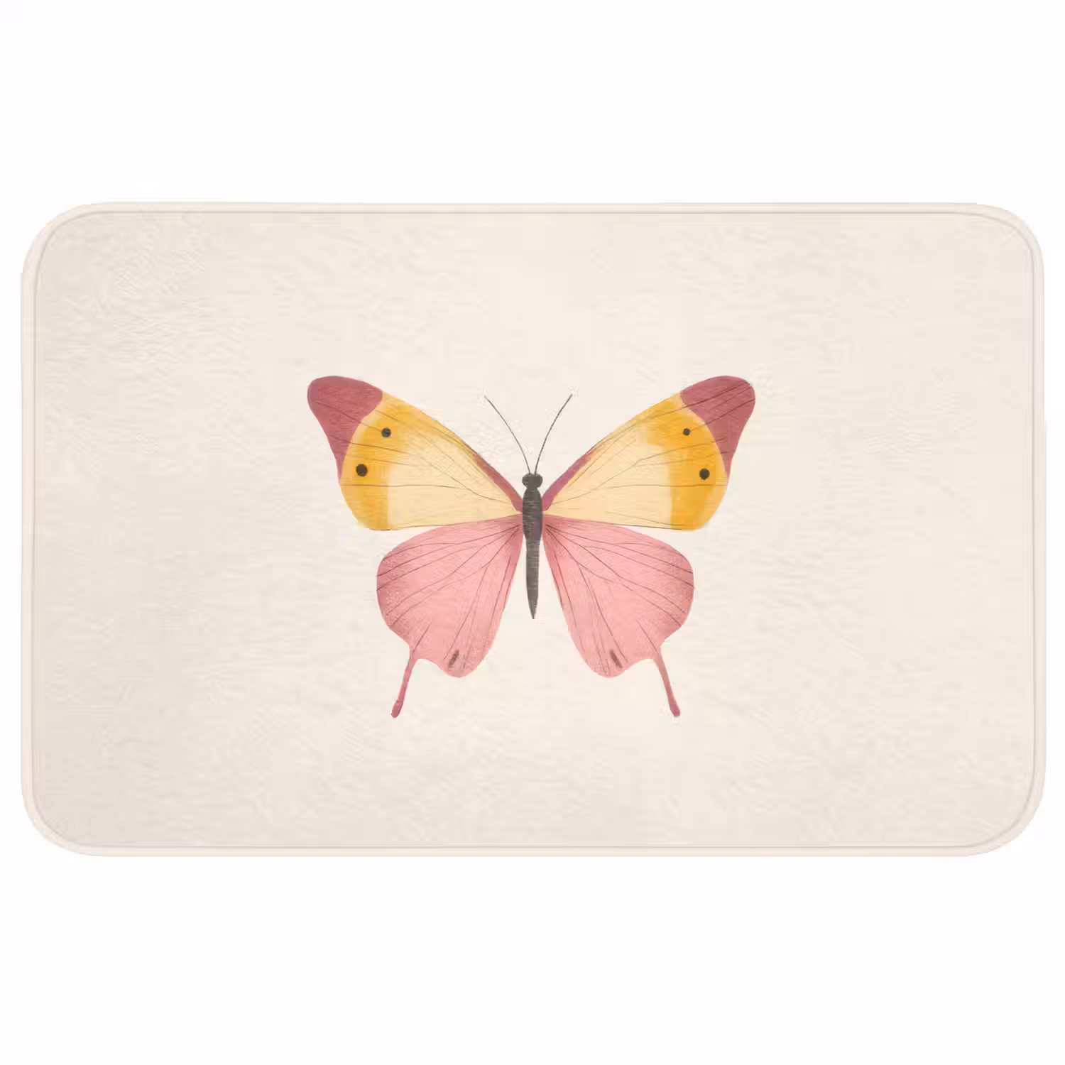 Vlinder - Illustratie - Roze WCmat middel -3d