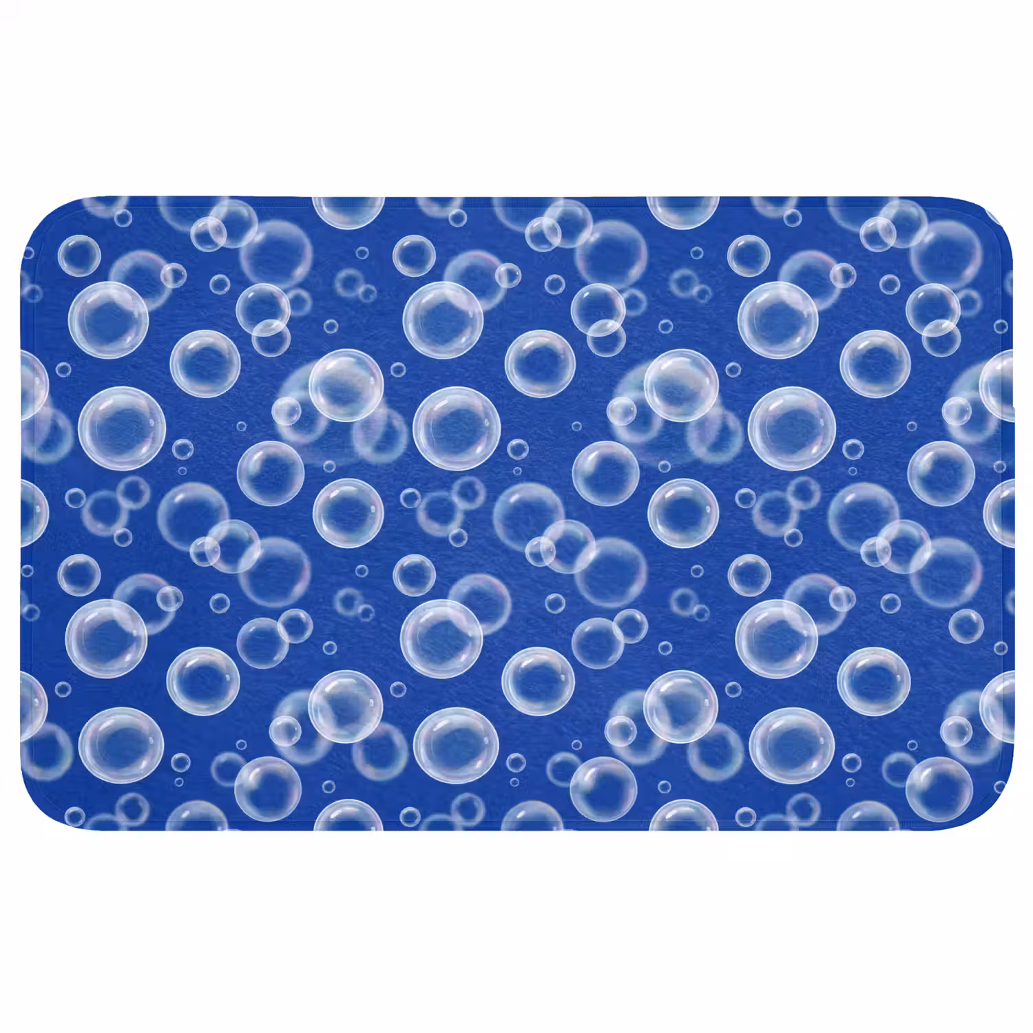 Bubbels - Patroon - Blauw WCmat middel -3d
