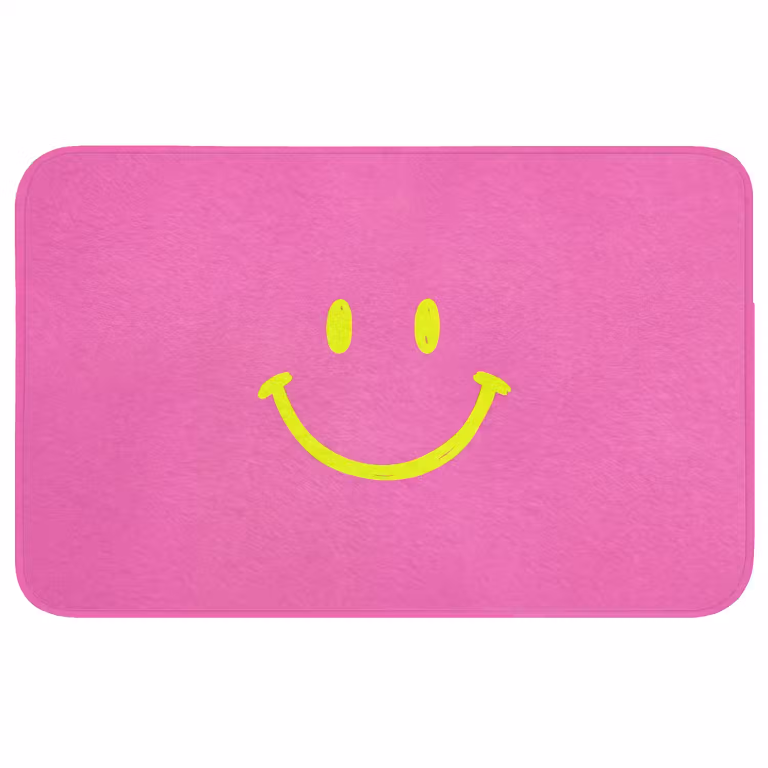 Smiley - Vrolijk - Roze WCmat middel -3d