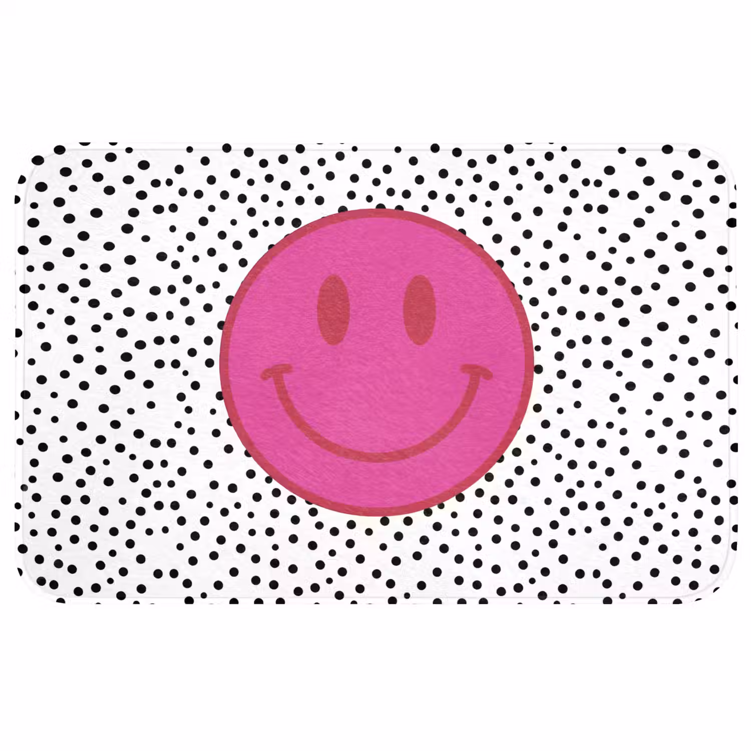 Smiley - Roze - Stippen WCmat middel -3d