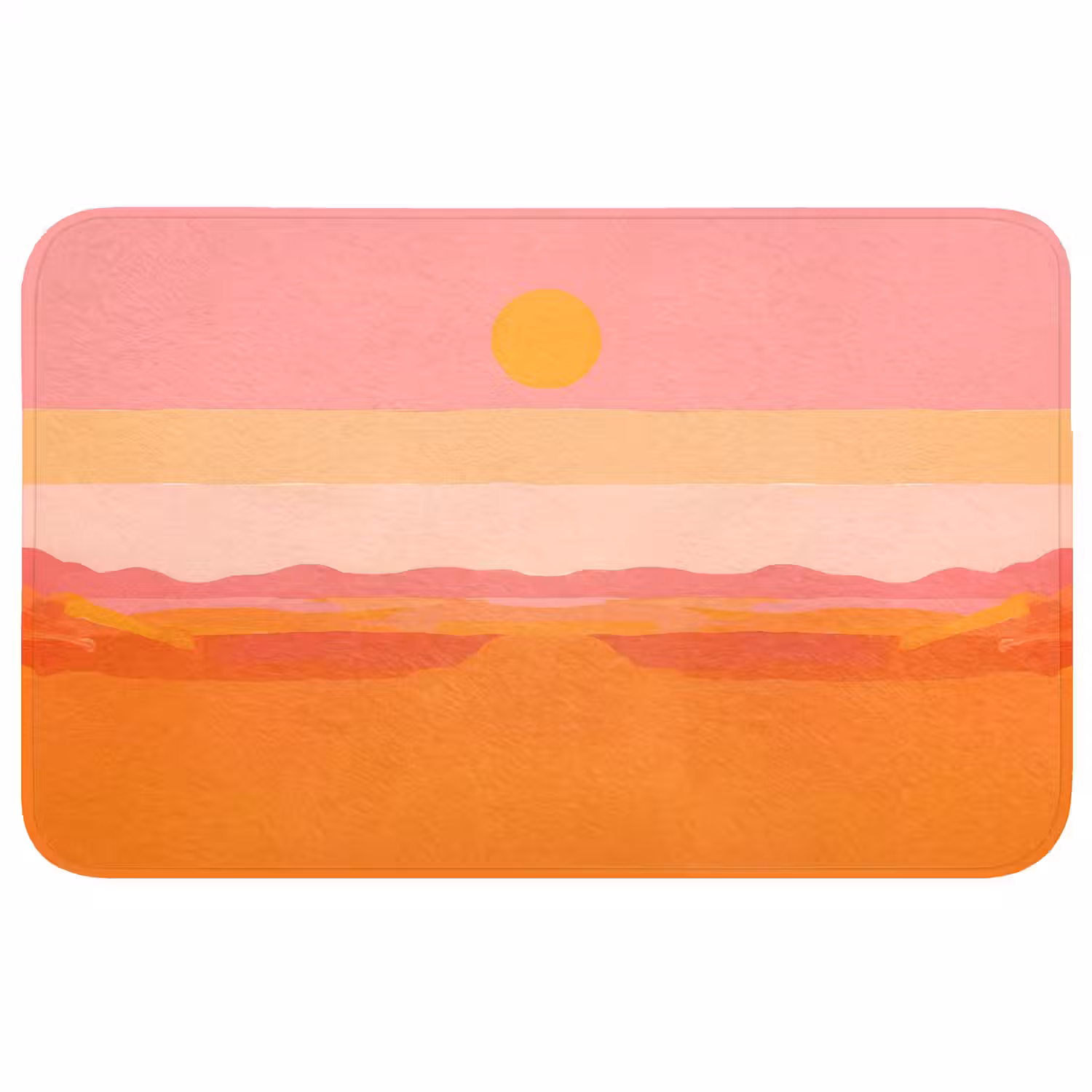 Zon - Abstract - Landschap - Oranje WCmat middel -3d