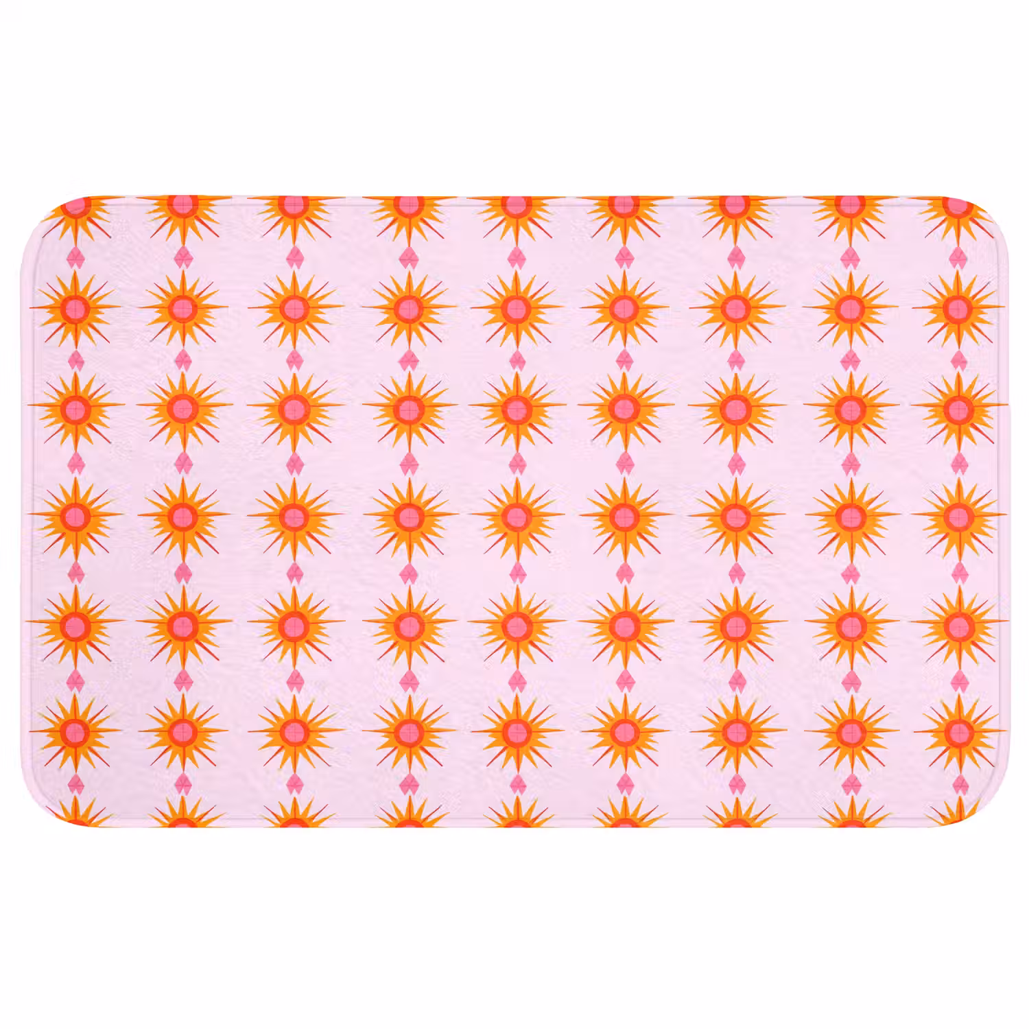Zon - Motief - Roze WCmat middel 1009 -3d
