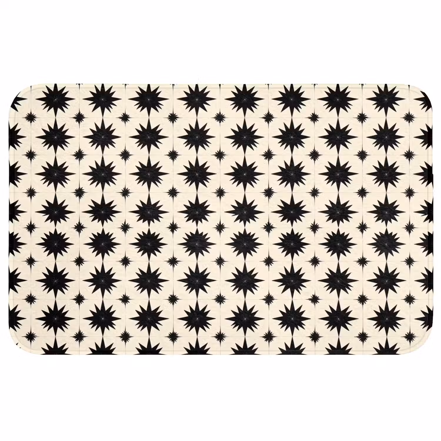 Stervormen - Geometrisch - Zwart WCmat middel 1009 -3d