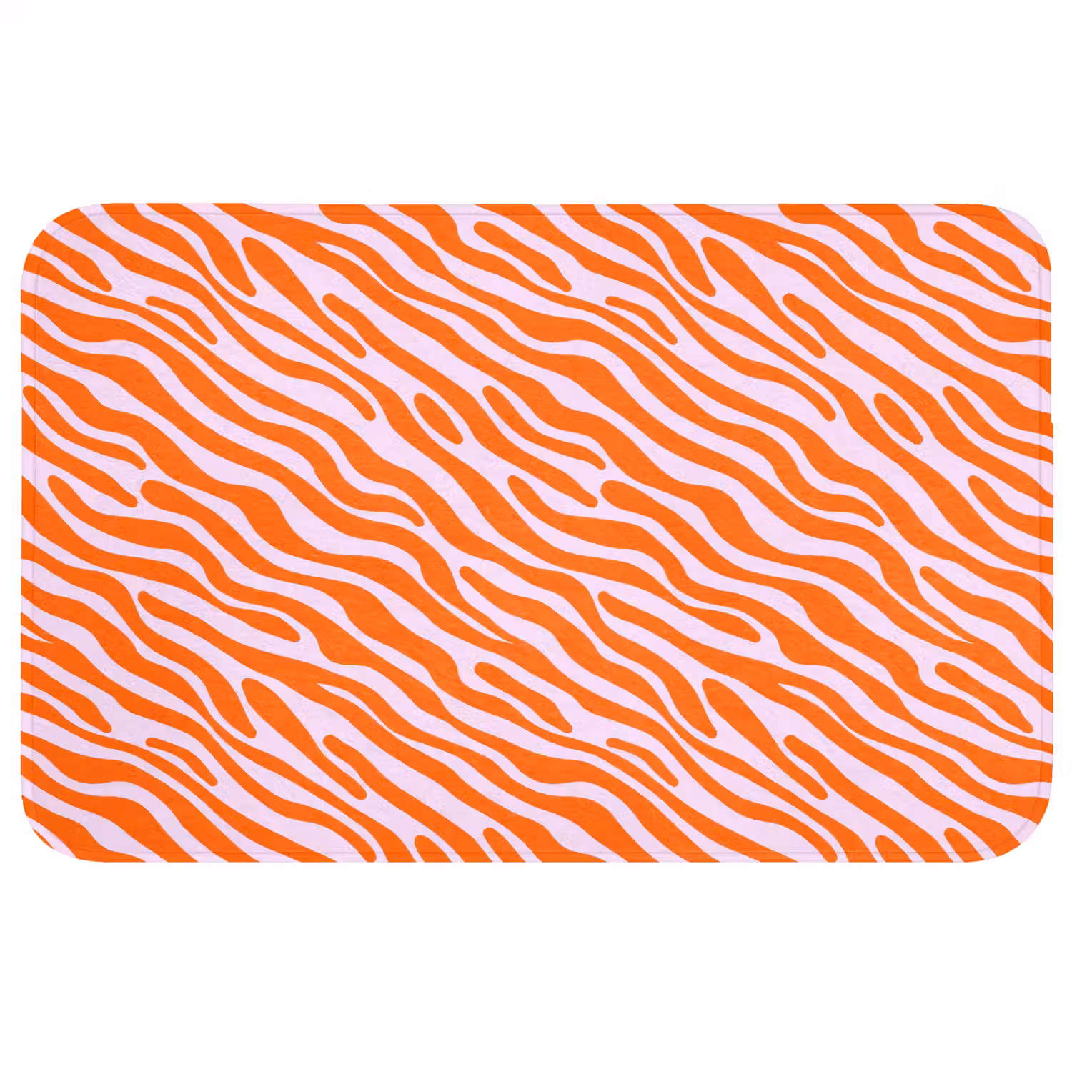 Strepen - Dynamisch - Oranje WCmat middel 1009 -3d