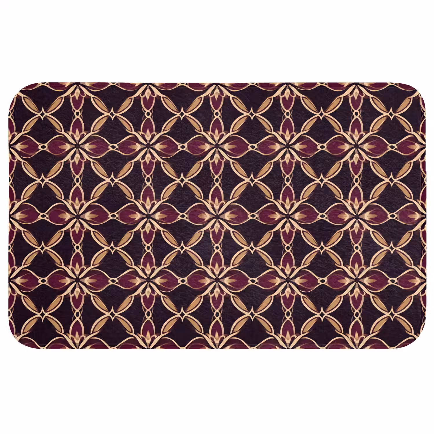Symmetrisch - Tegel - Burgundy WCmat middel 1009 -3d