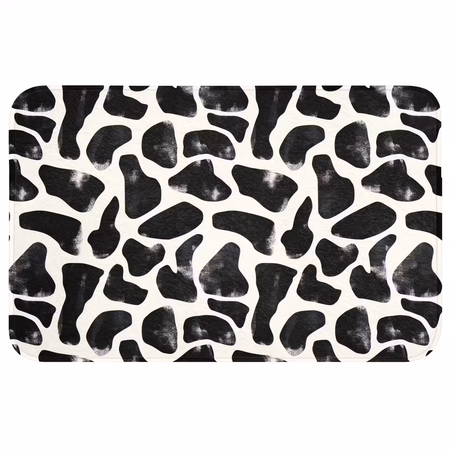 Dierenpatroon - Vlekken - Zwart - Wit WCmat middel 1009 -3d