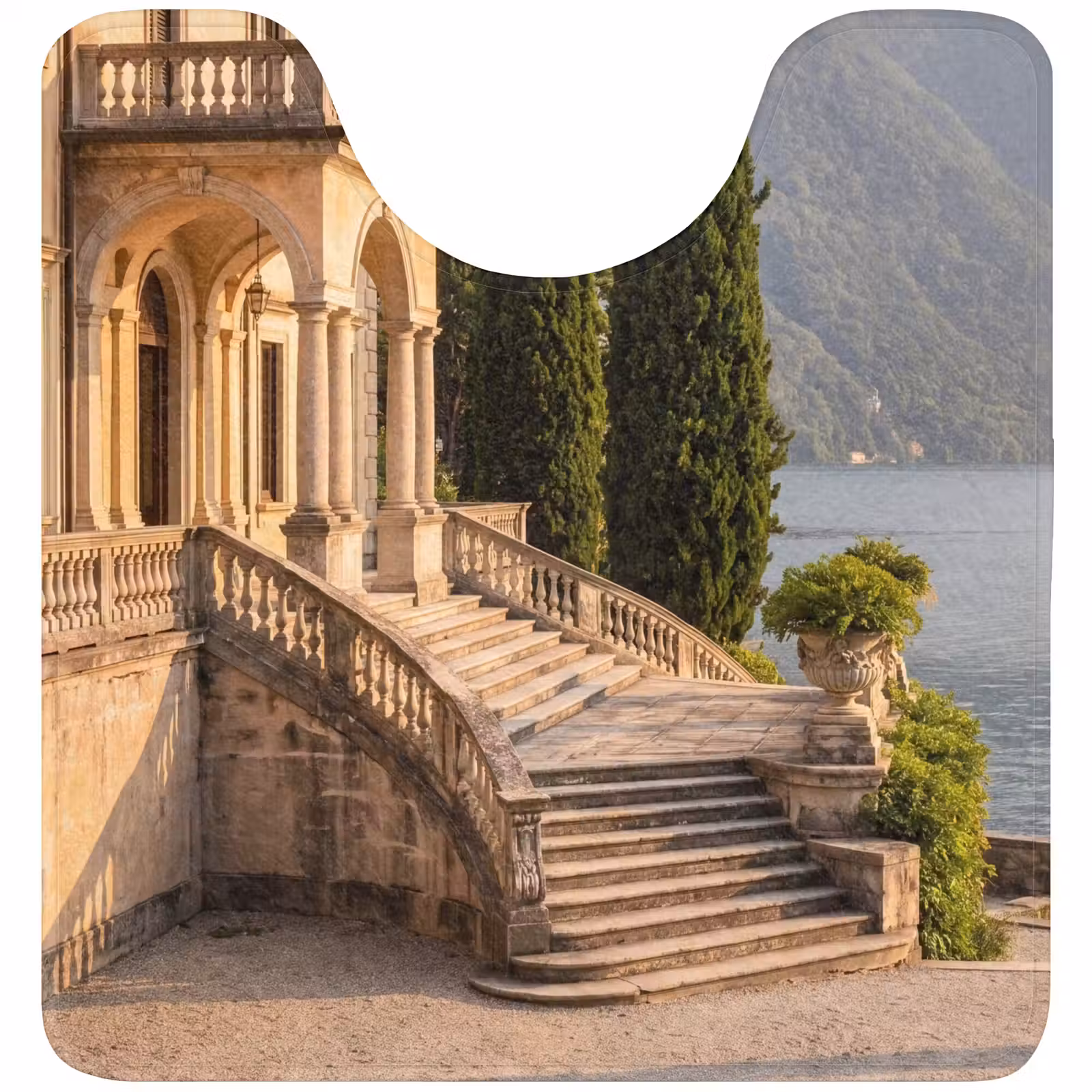 WC Vorleger - Villa – Wasser – Treppen - Villa - water -trappen WCmat U-uitsnede middel