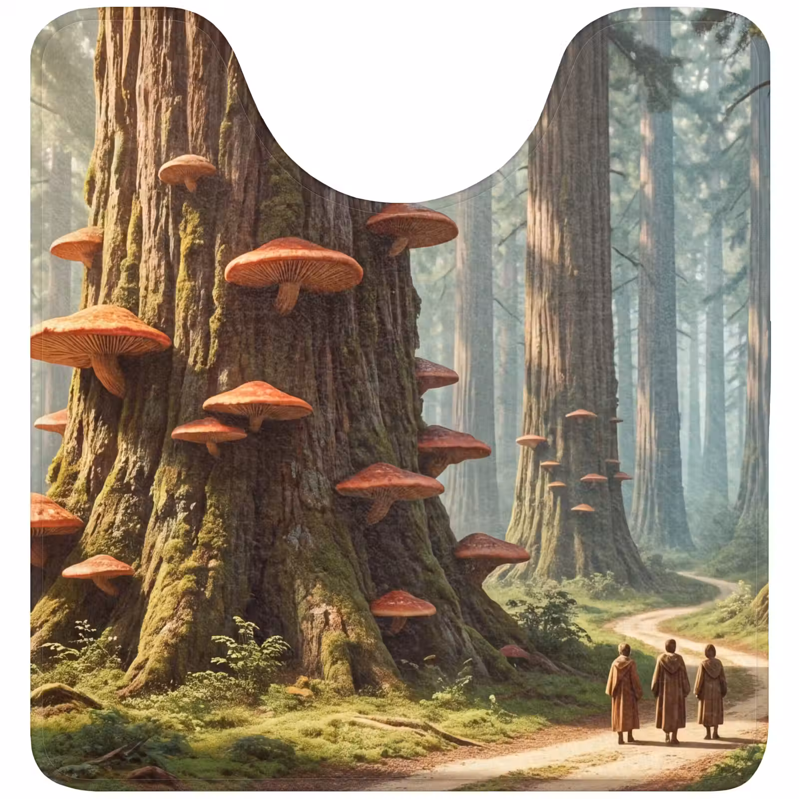 WC Vorleger - Wald – Bäume – Natur - Bos - Bomen - Natuur WCmat U-uitsnede middel