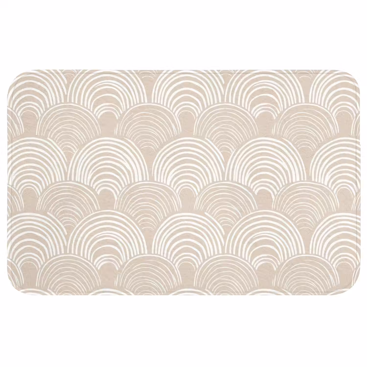 Golven - Structuur - Beige WCmat middel 1009 -3d