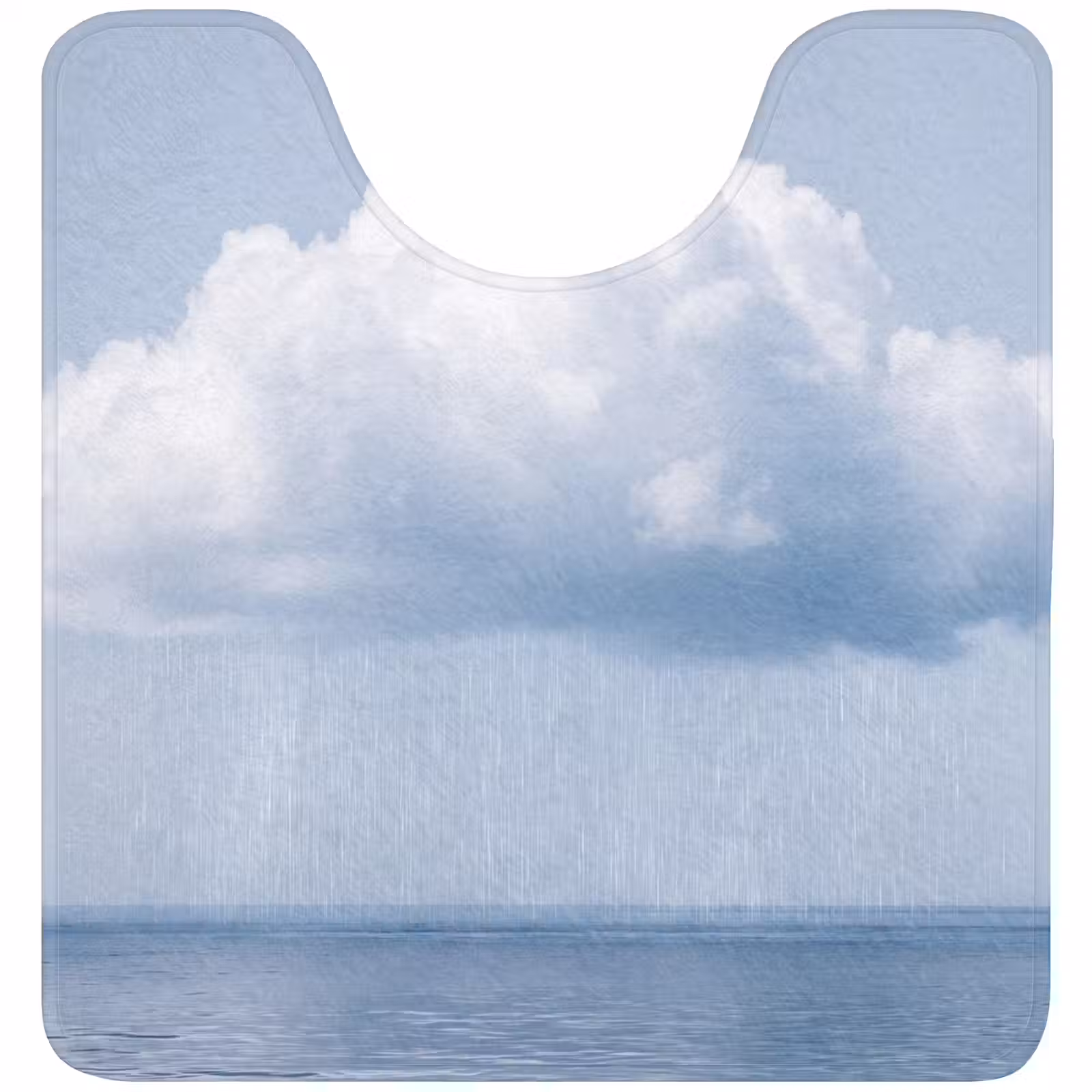 WC Vorleger - Wolke – Regen – Natur - Wolk - Regen - Natuur WCmat U-uitsnede middel