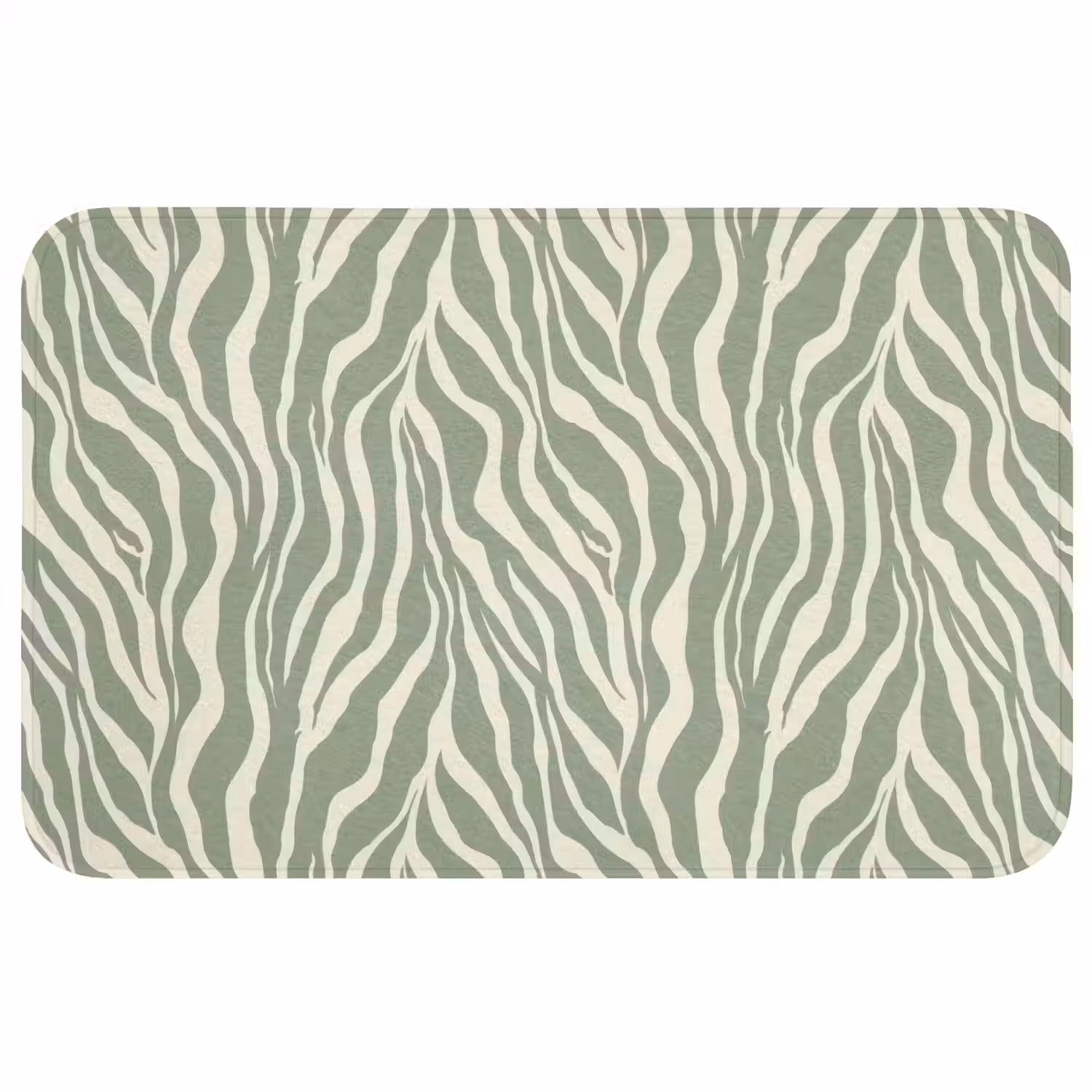 Zebra - Motief - Groen WCmat middel 1009 -3d