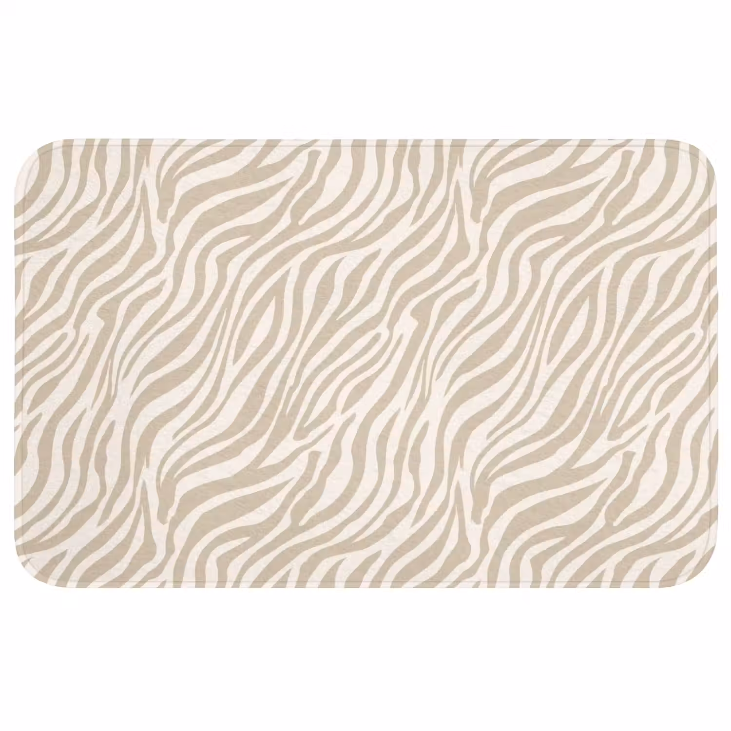 Zebra - Patroon - Beige WCmat middel 1009 -3d