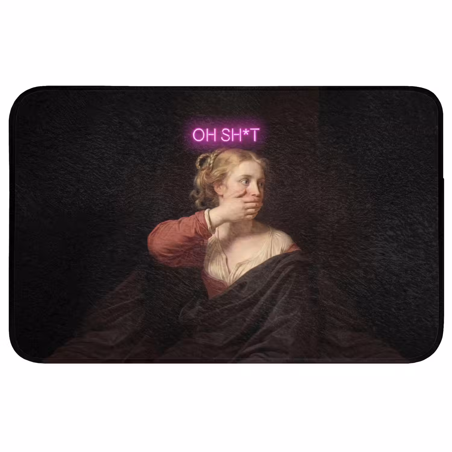 Quote - Neon - vrouw WCmat middel -3d