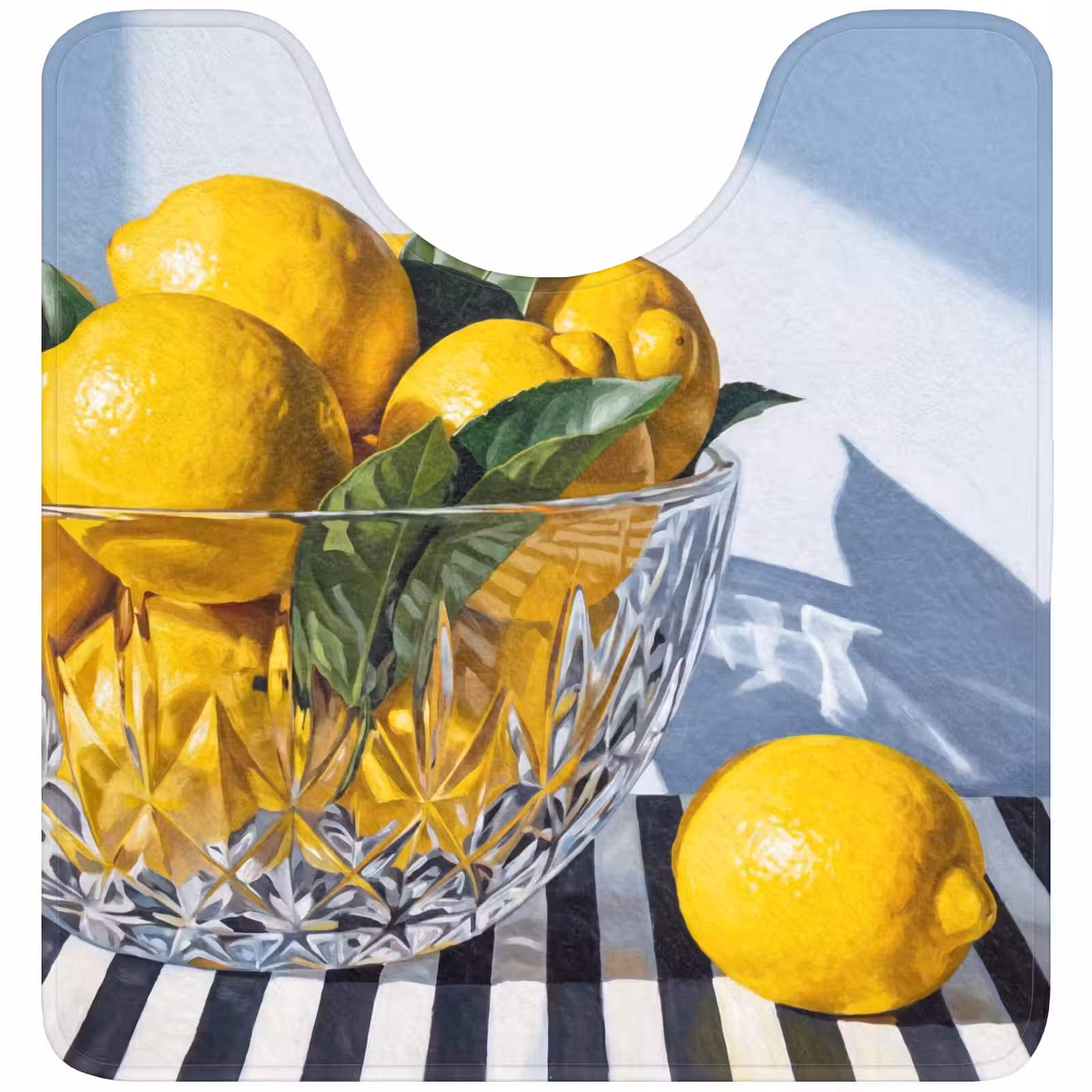 WC Vorleger - Zitronen – Obst – Gelb - Citroenen - Fruit - Geel WCmat U-uitsnede middel